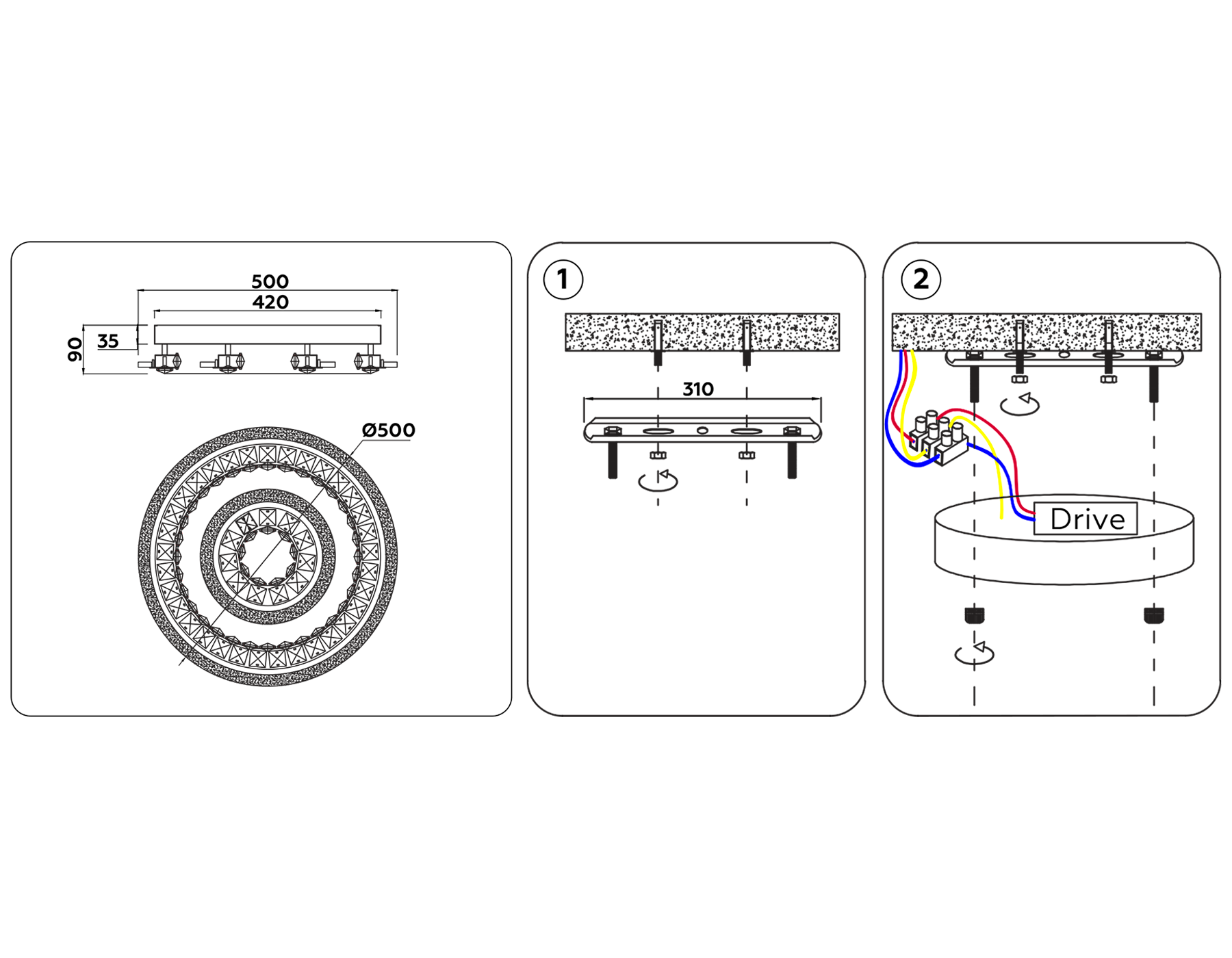 FA154 WH белый 114W D500*90 (ПДУ РАДИО 2.4)