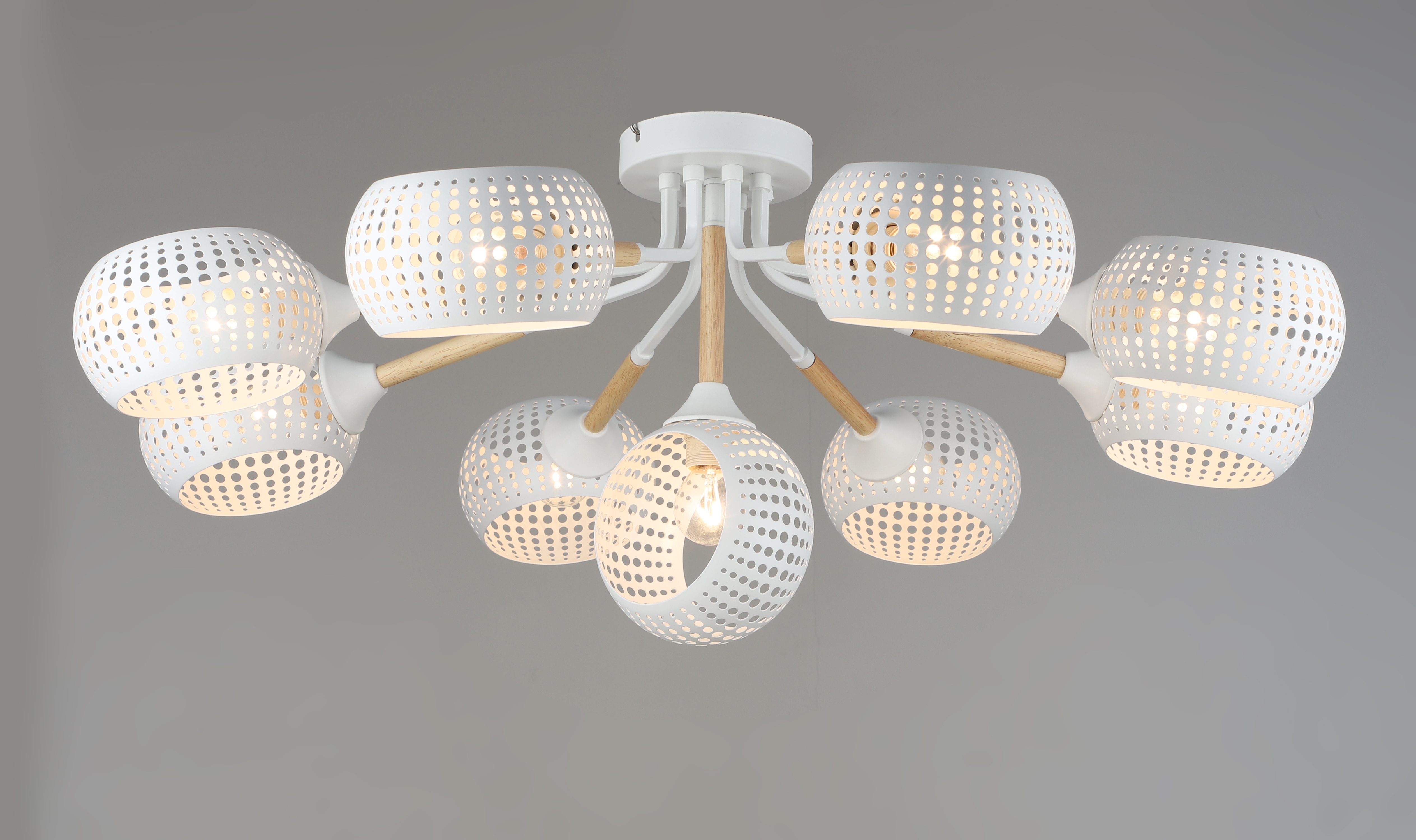 Потолочная люстра SL7917-9 WT+Wood 000060413