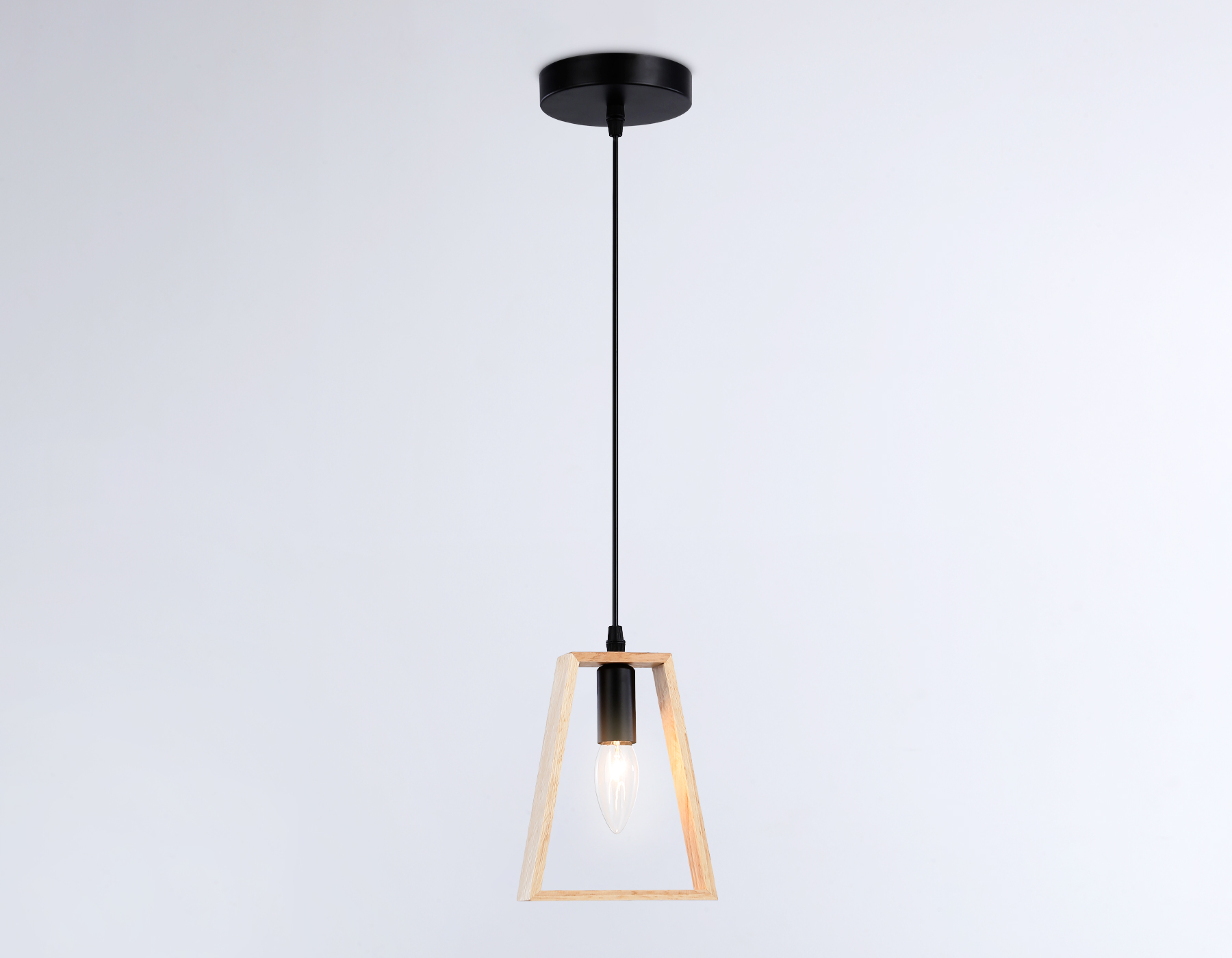 TR80497 BK/LW черный/светлое дерево E14 max 60W D150*1000