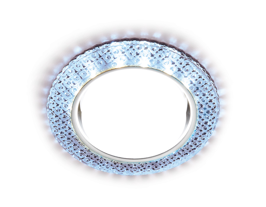 G296 CL/CLD хром/прозрачный GX53+3W(LED COLD)