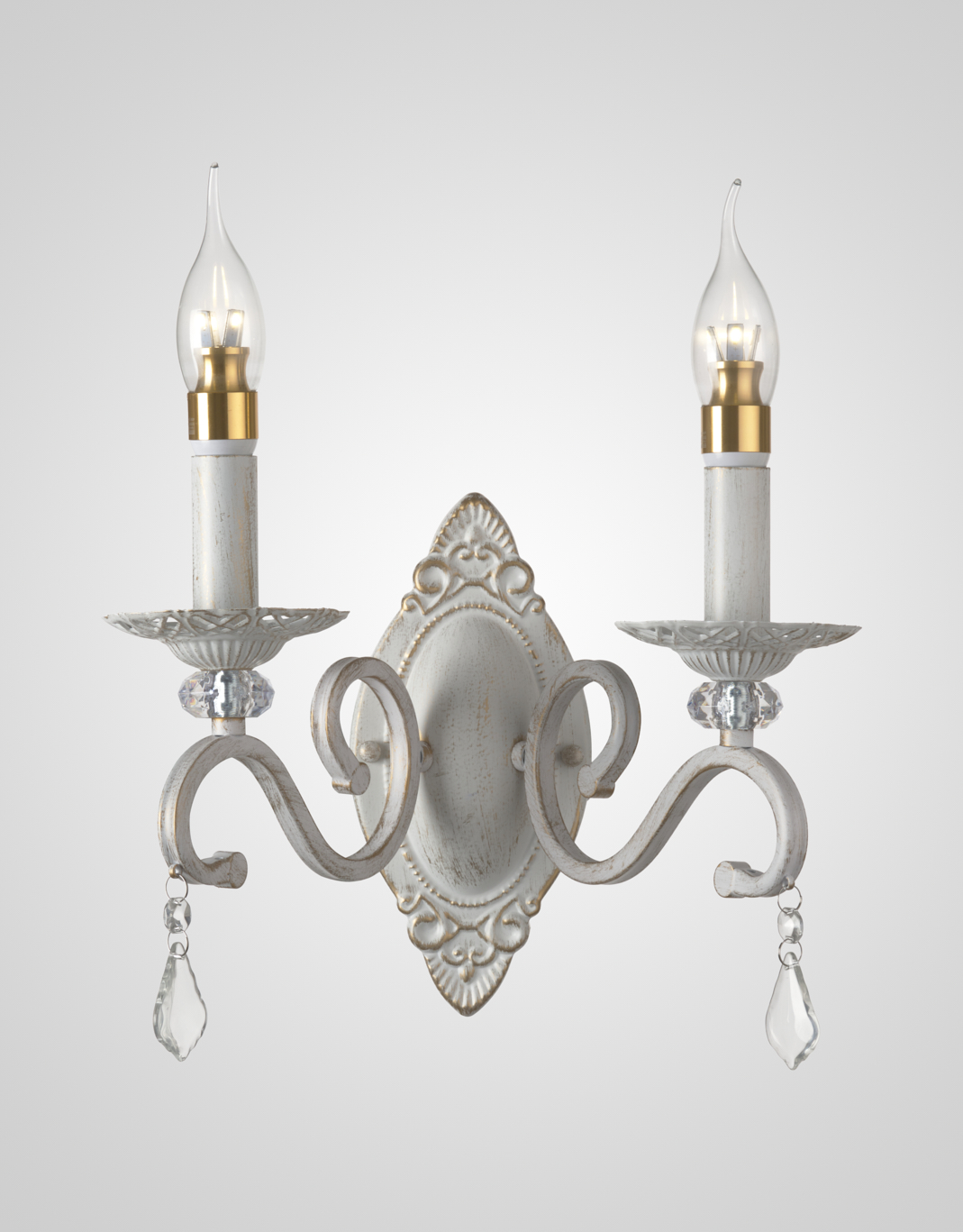 Настенный светильник P9680-2W WT+GD 000029196