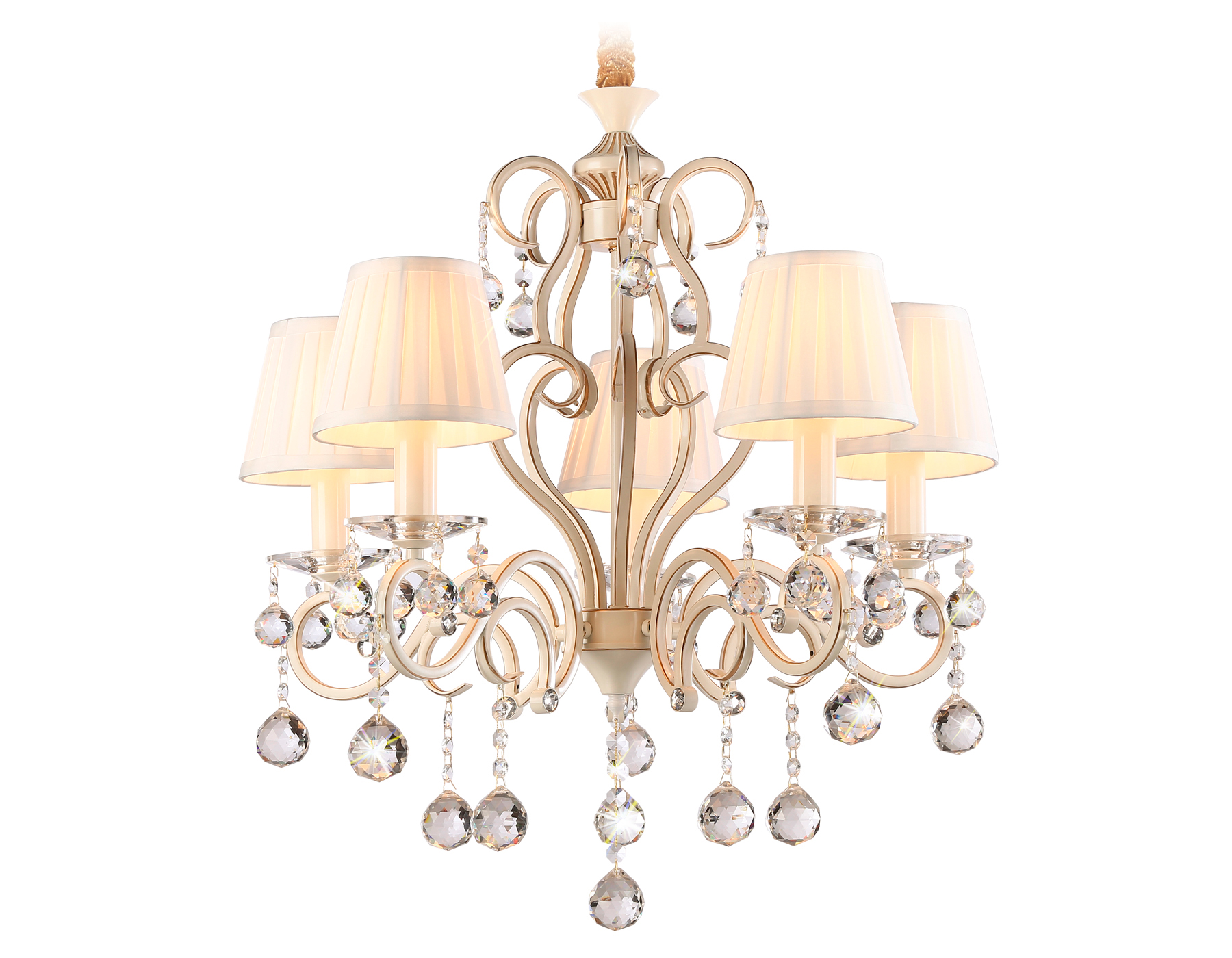 TR4560/5 BG/GD бежевый/золото E14/5 max 40W D590*605