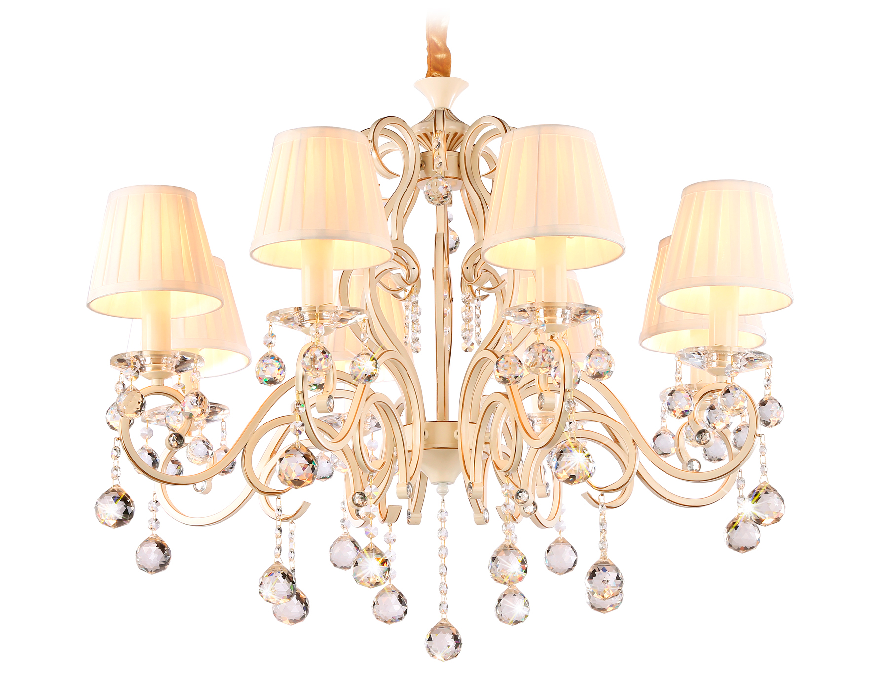 TR4561/8 BG/GD бежевый/золото E14/8 max 40W D750*605