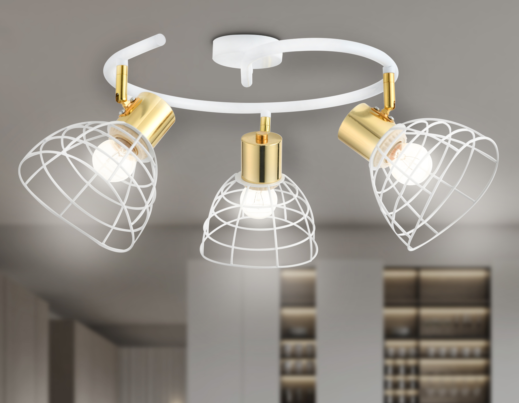 TR8605/3 WH/GD белый/золото E27*3 max 40W D325*230