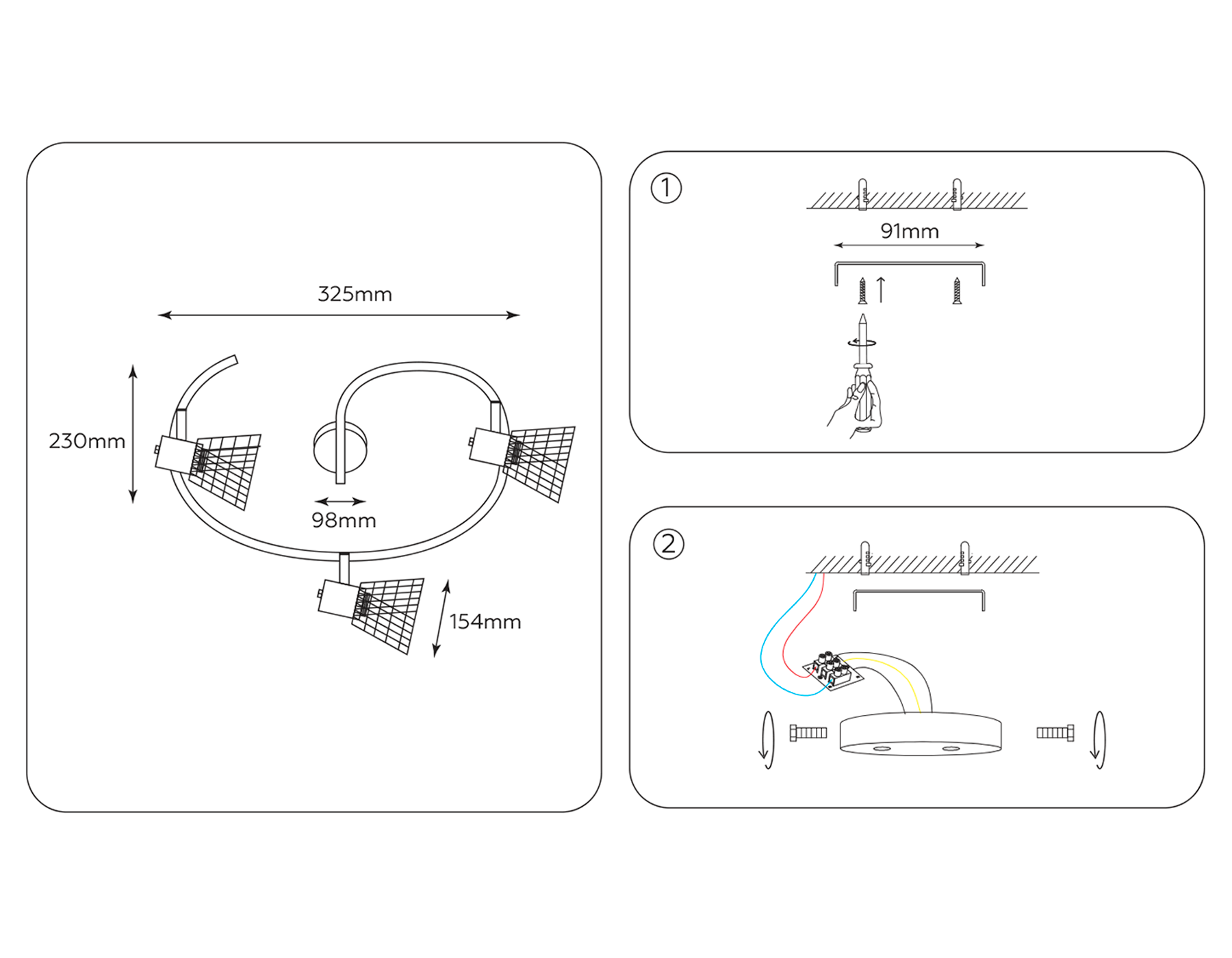 TR8605/3 WH/GD белый/золото E27*3 max 40W D325*230
