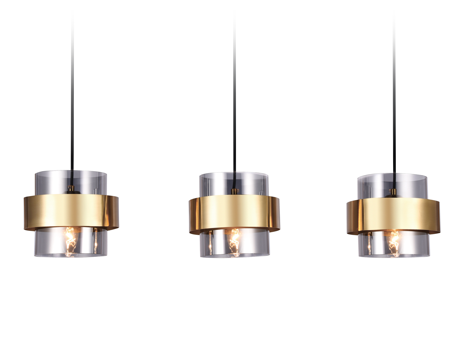 TR3652/3 GD/SM золото/дымчатый E27/3 max 40W 820*180*700