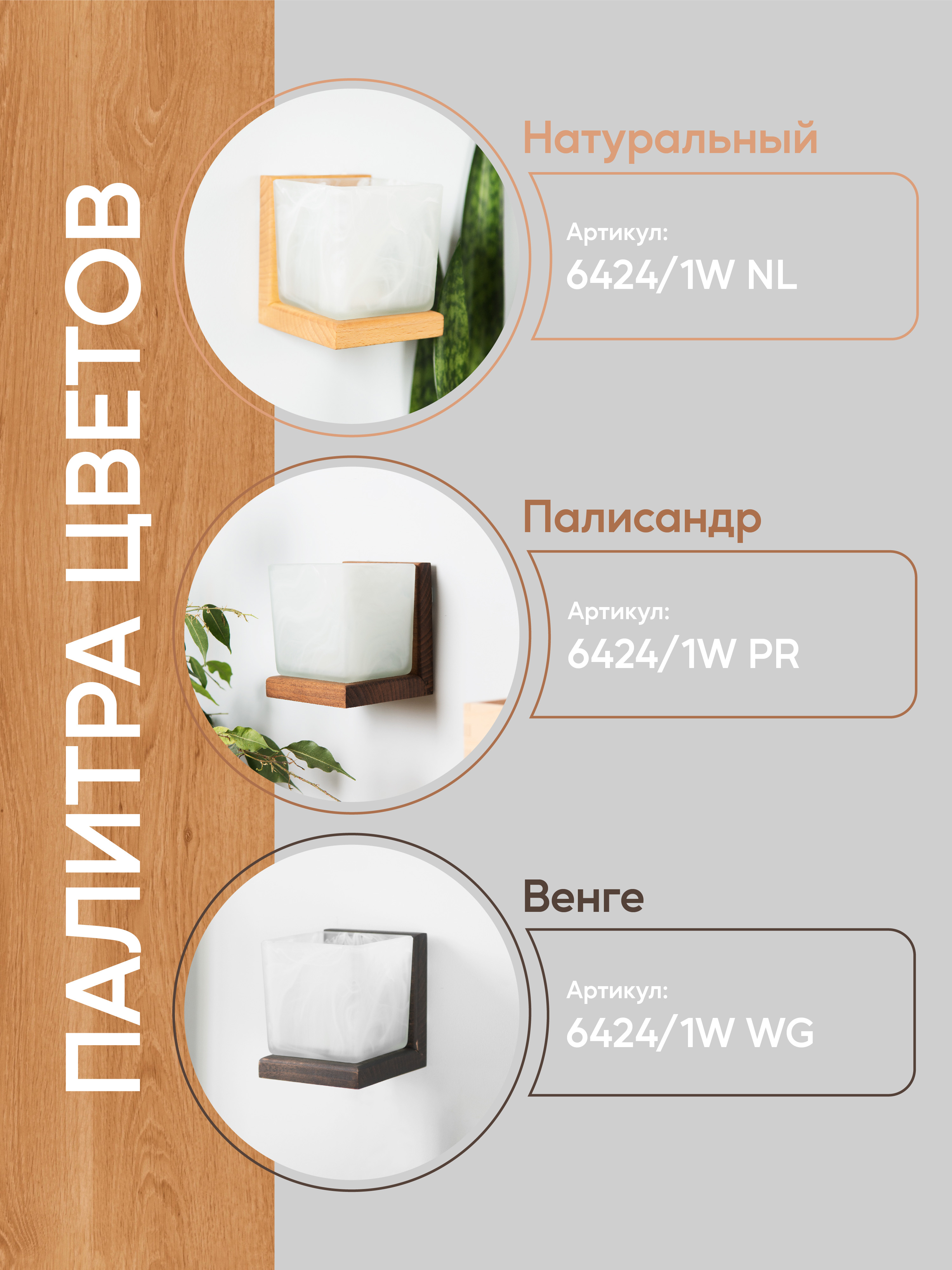 Настенный светильник 6424-1W NL 000031277