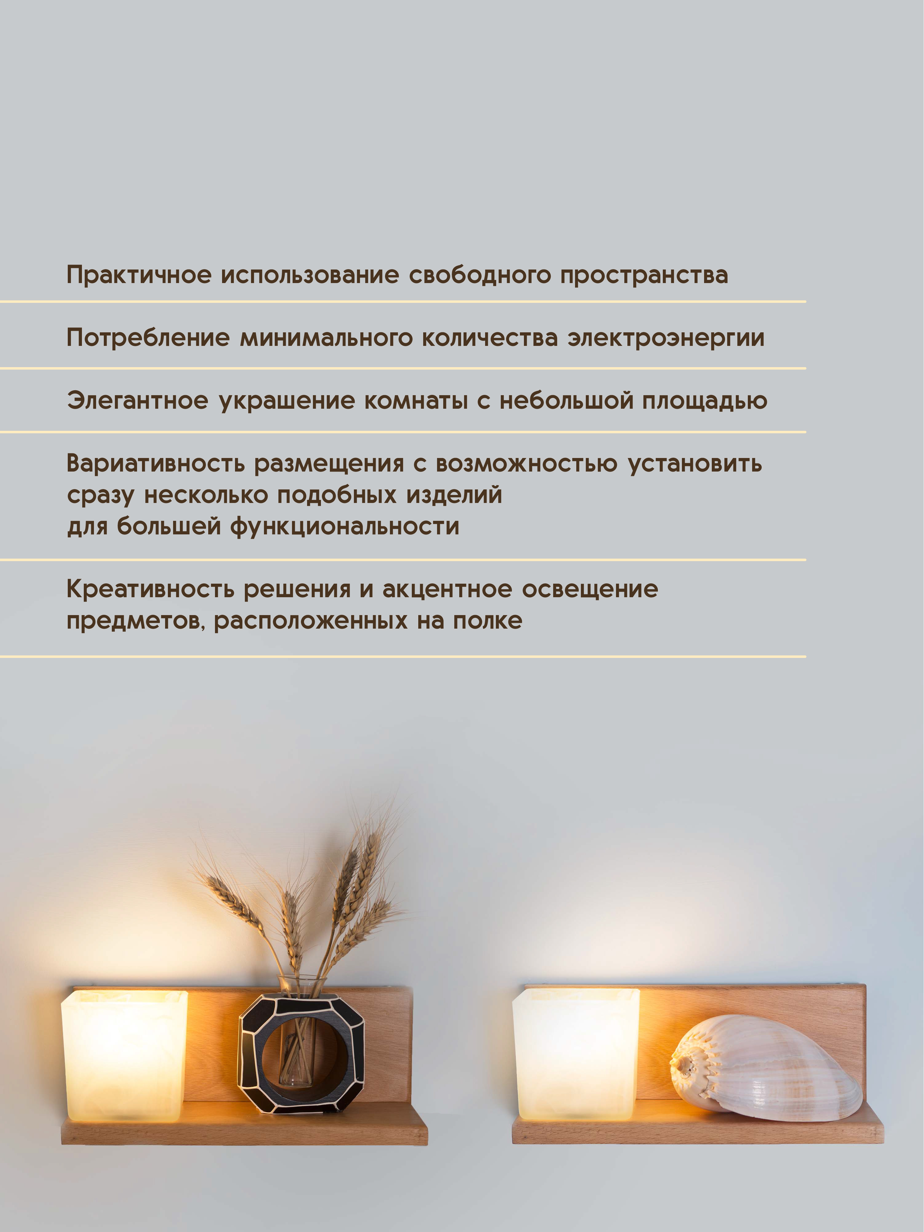 Настенный светильник 6425-Left-1W NL 000031280