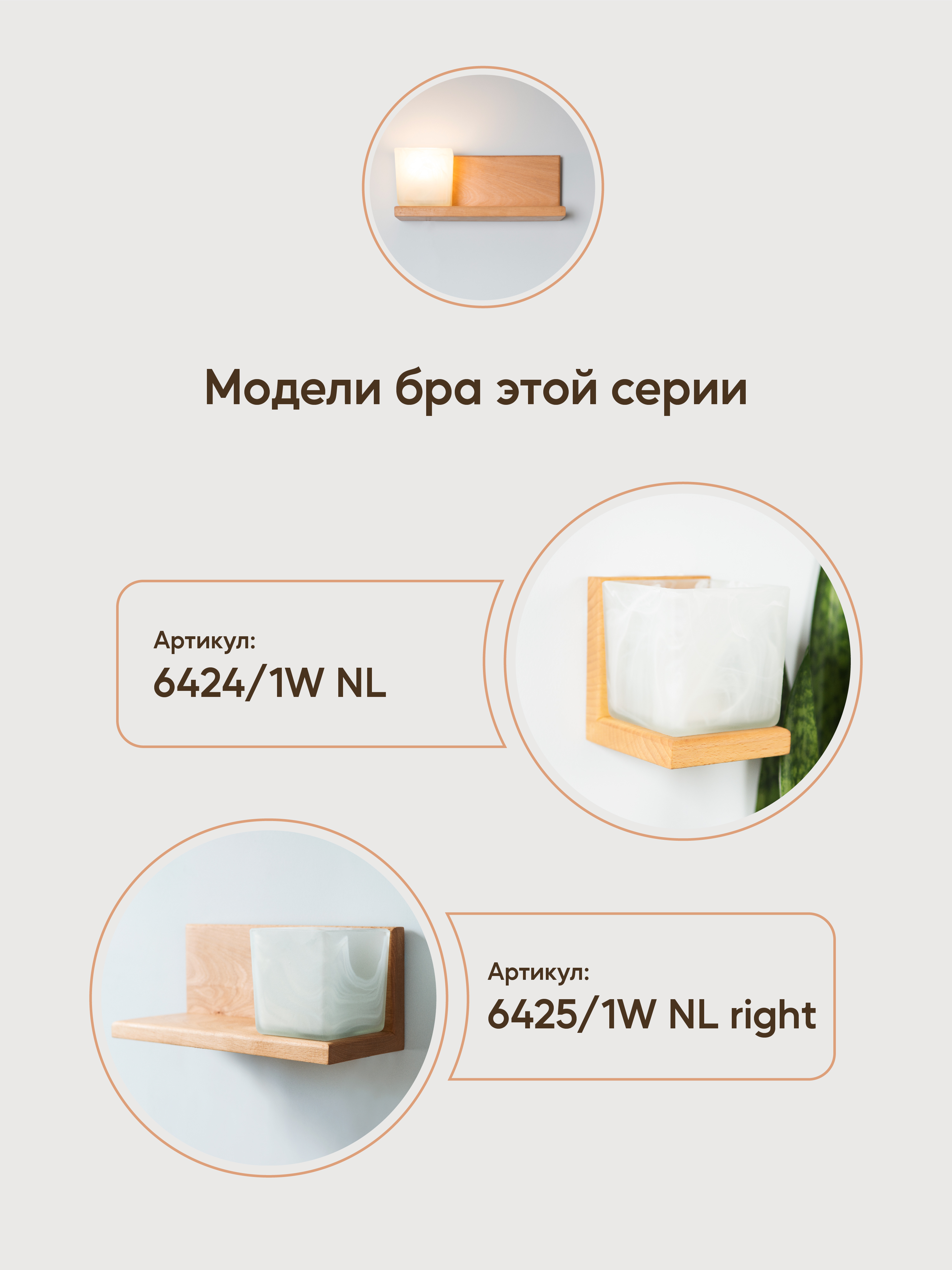 Настенный светильник 6425-Left-1W NL 000031280