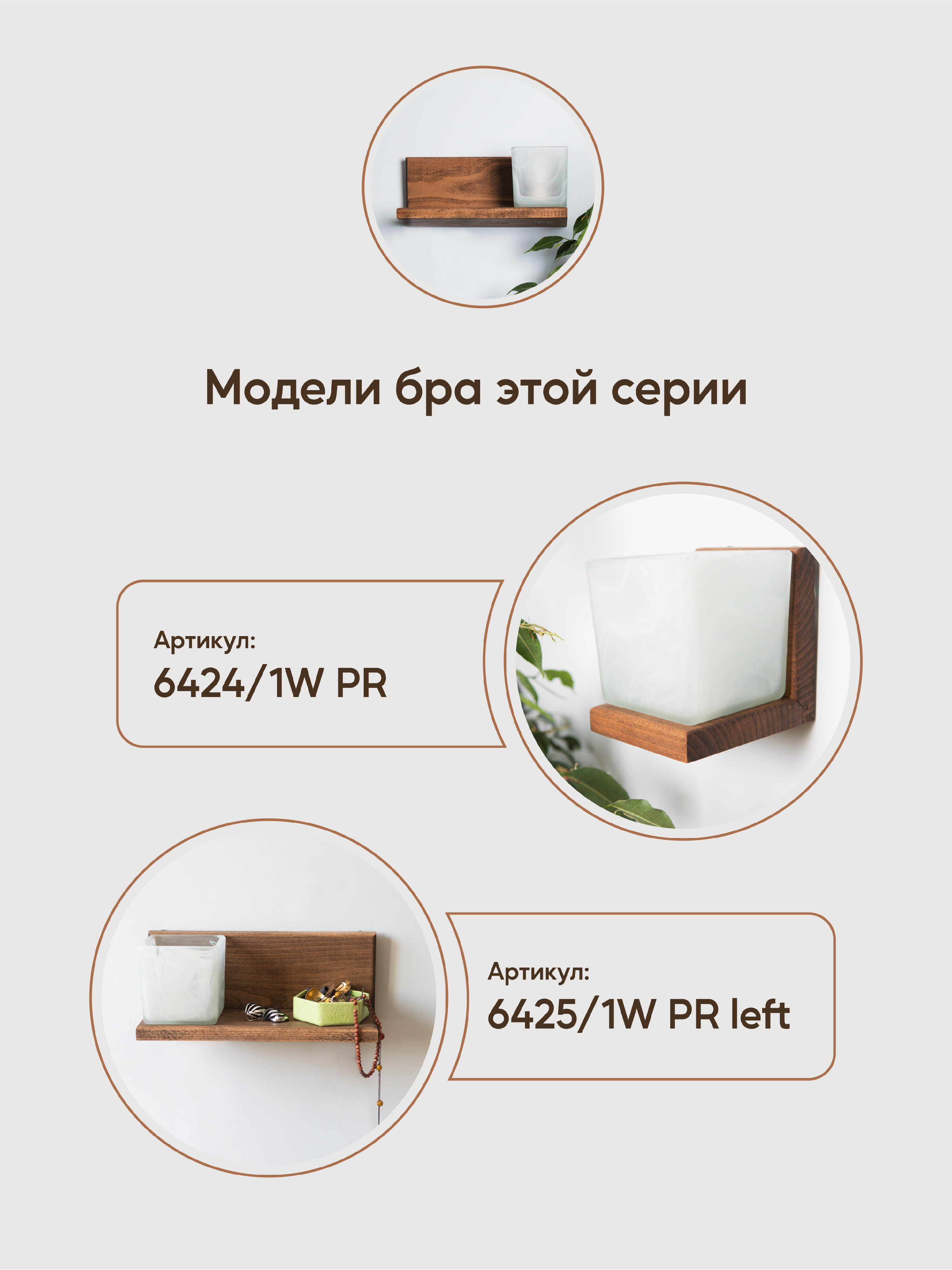 Настенный светильник 6425-Right-1W PR 000031284