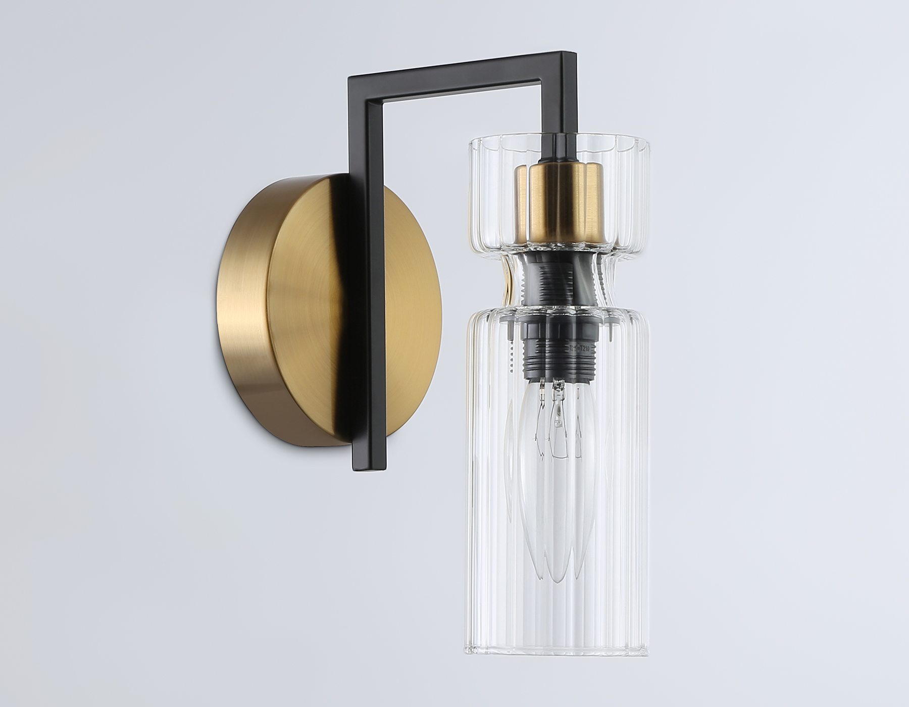 LH56119 BK/BS/CL черный/латунь/прозрачный E14 max 40W 150*100*210