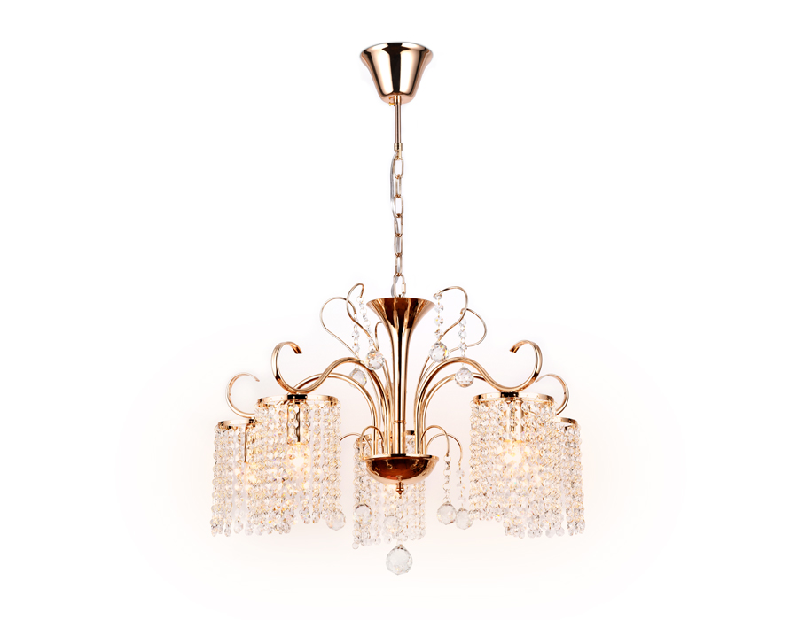 TR4507/5 GD/CL золото/прозрачный E14/5 max 40W D610*720