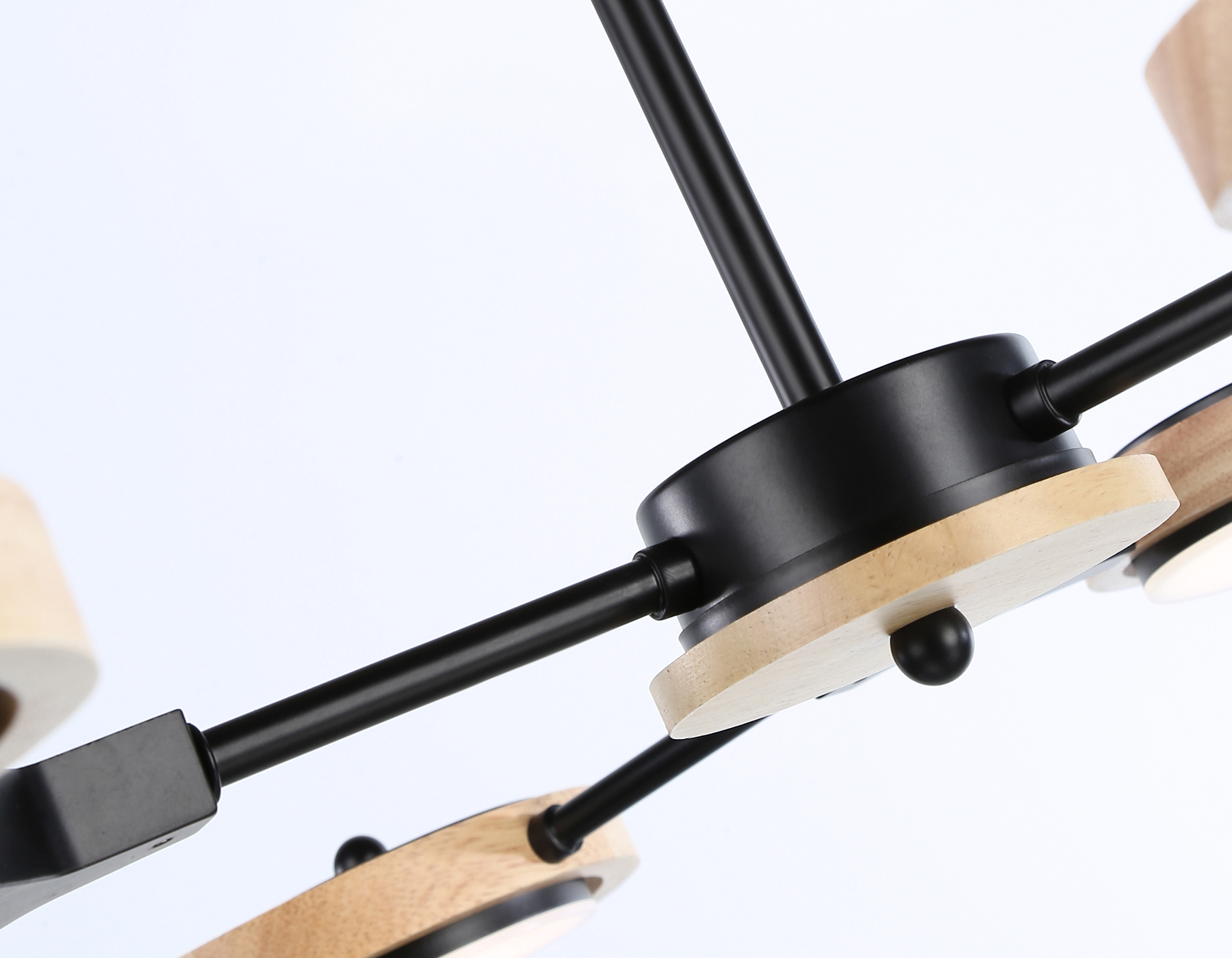 FL51619/6 BK/LW черный/светлое дерево 3000K/4200K/6400K 42W D825*285 (Без ПДУ)