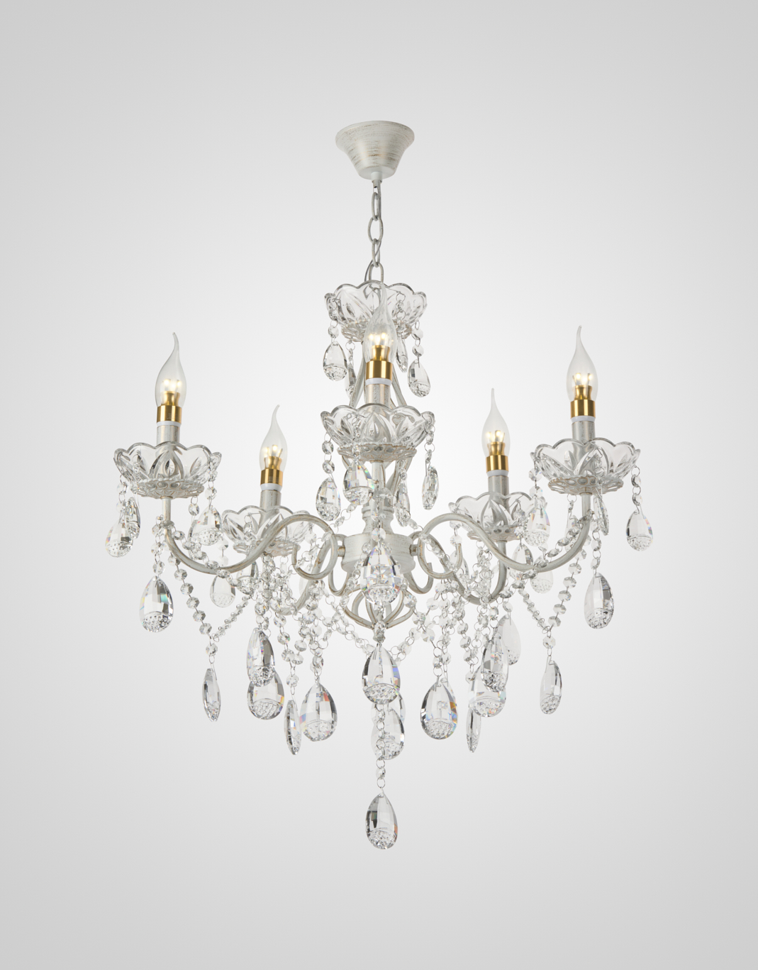 Подвесная люстра P6797-5 WT+GD 000029165