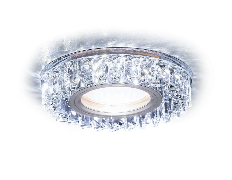 S255 CH хром/прозрачный хрусталь/MR16+3W(LED WHITE)