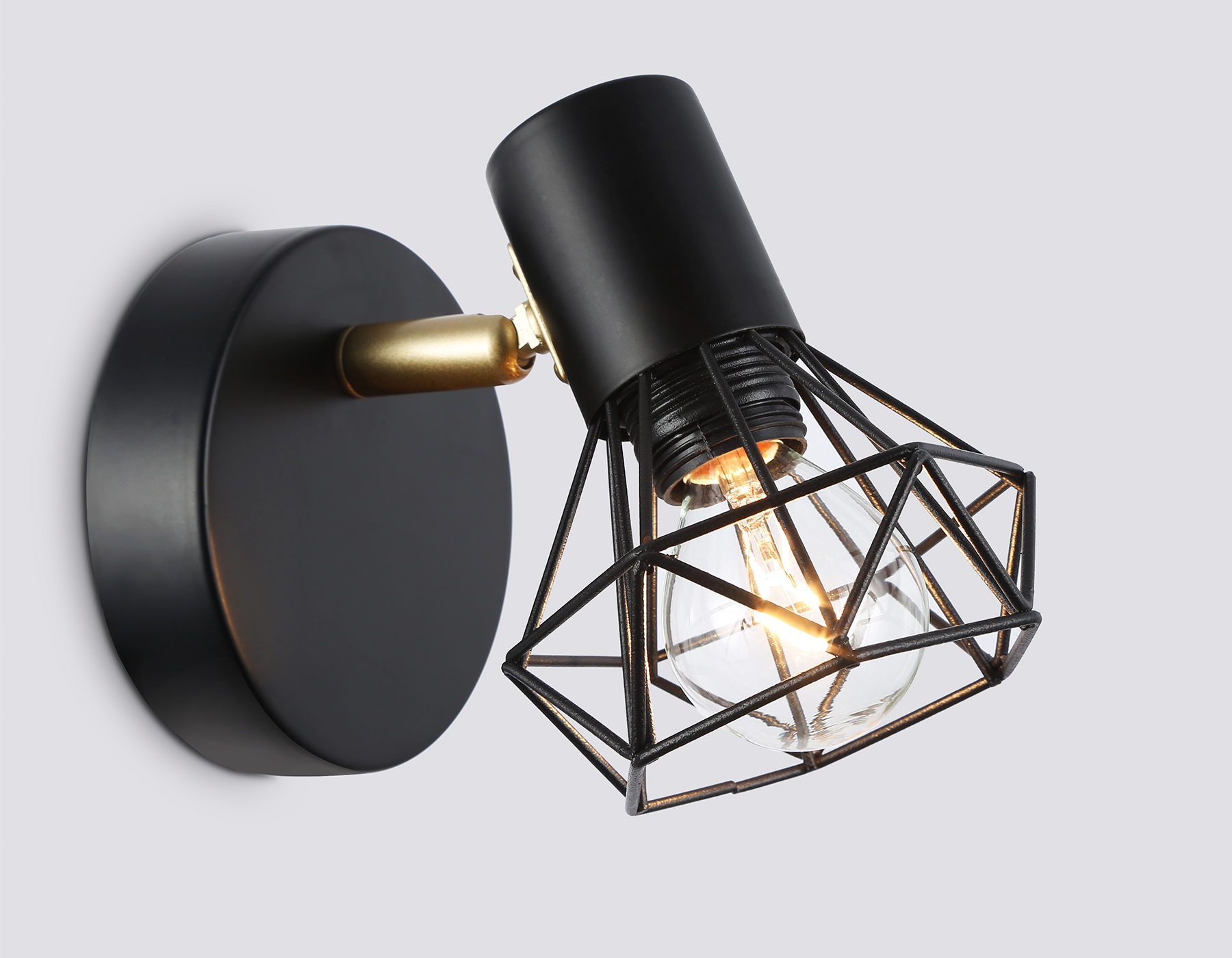 TR8655 BK/GD черный/золото E14 max 60W 170*100*140