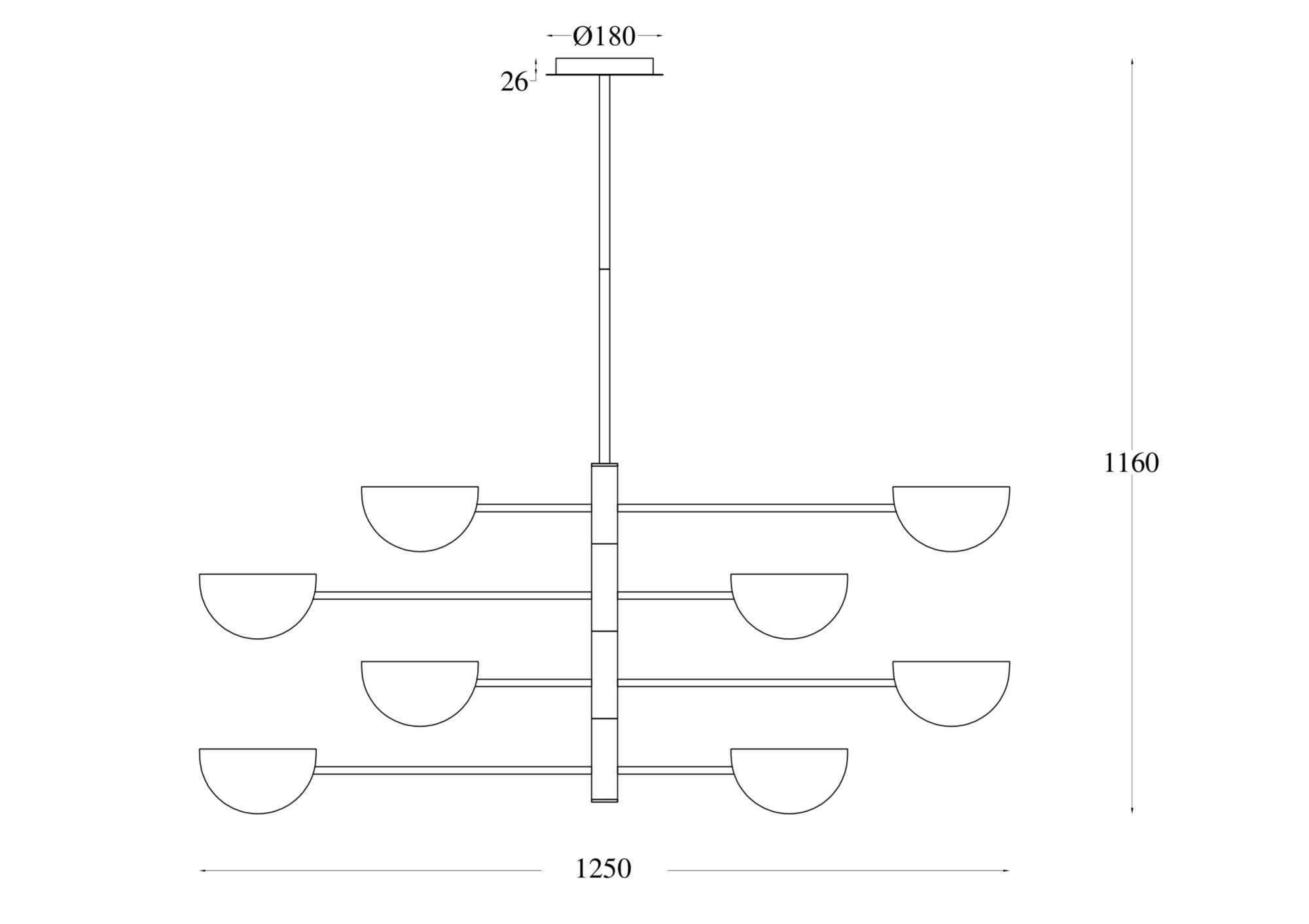 Люстра Maytoni MOD126PL-08B