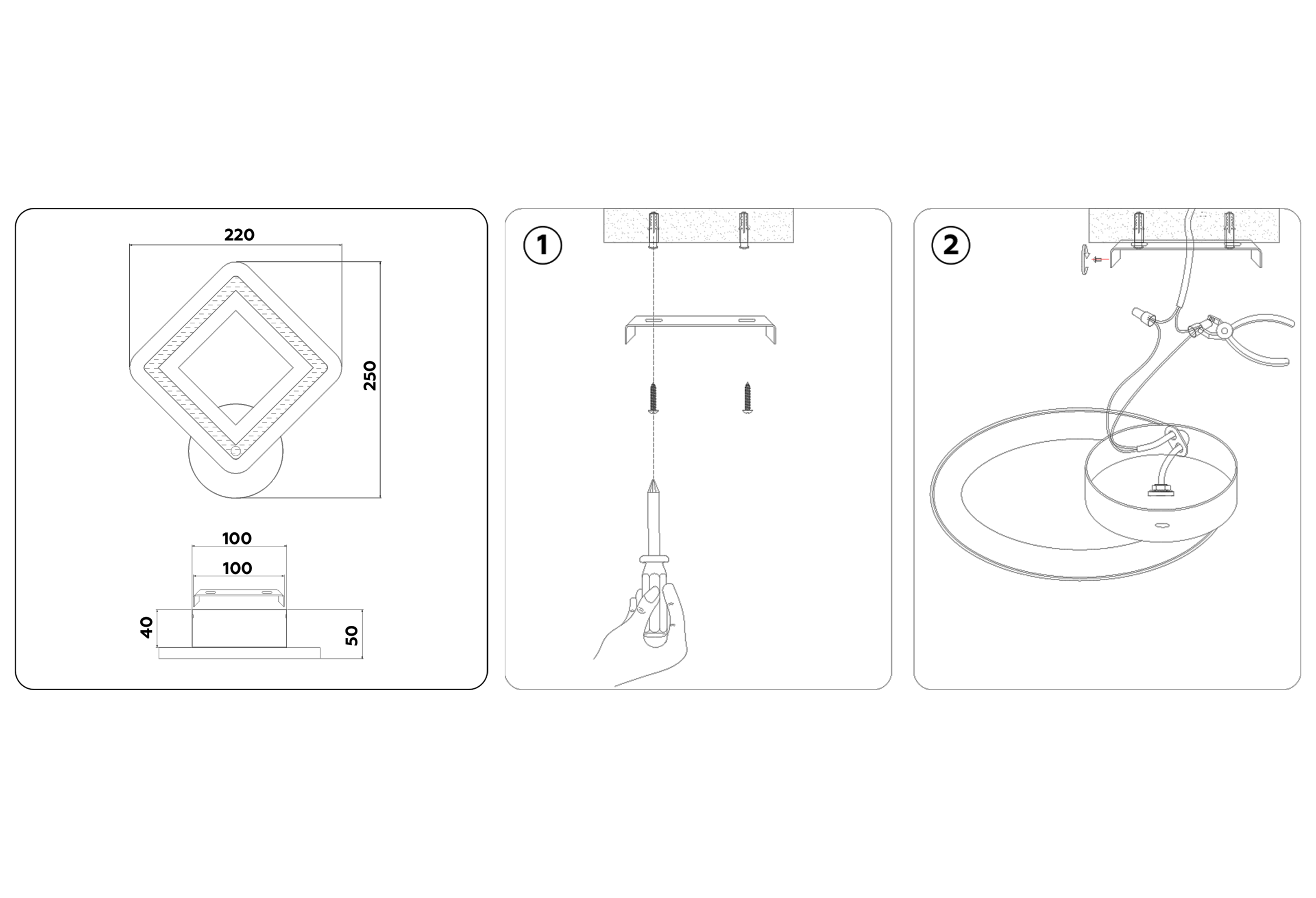 FA871 WH белый 11W 220*250*50
