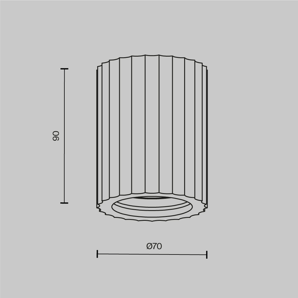 Потолочный светильник Technical C121CL-GU10-W