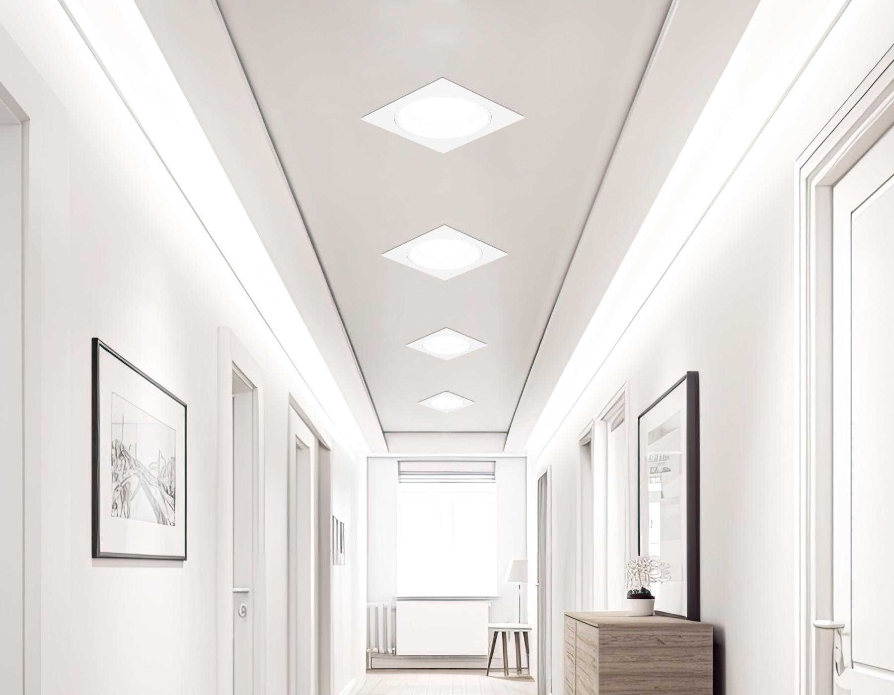 TN52341 SWH/GWH белый песок/белый глянец GX53 max 12W 115*115*25