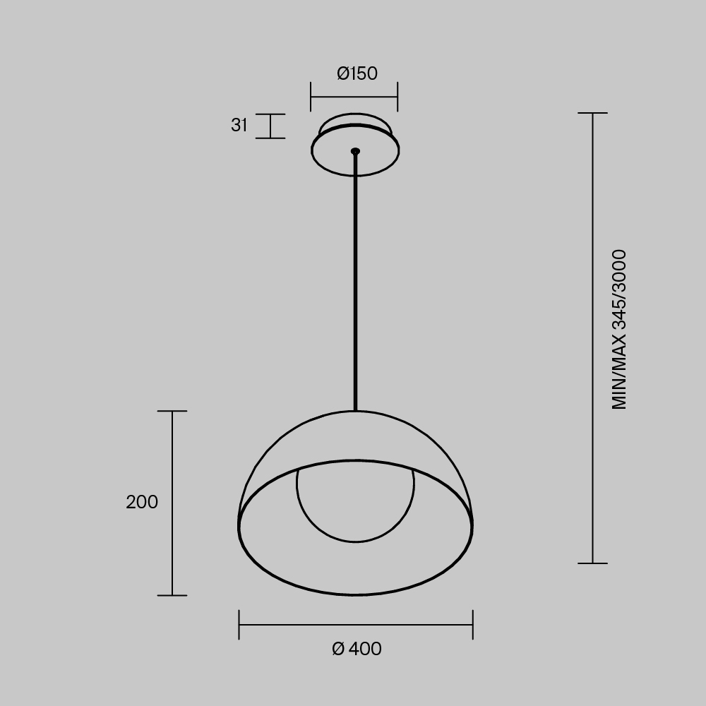 Подвесной светильник Maytoni MOD472PL-L20B3K