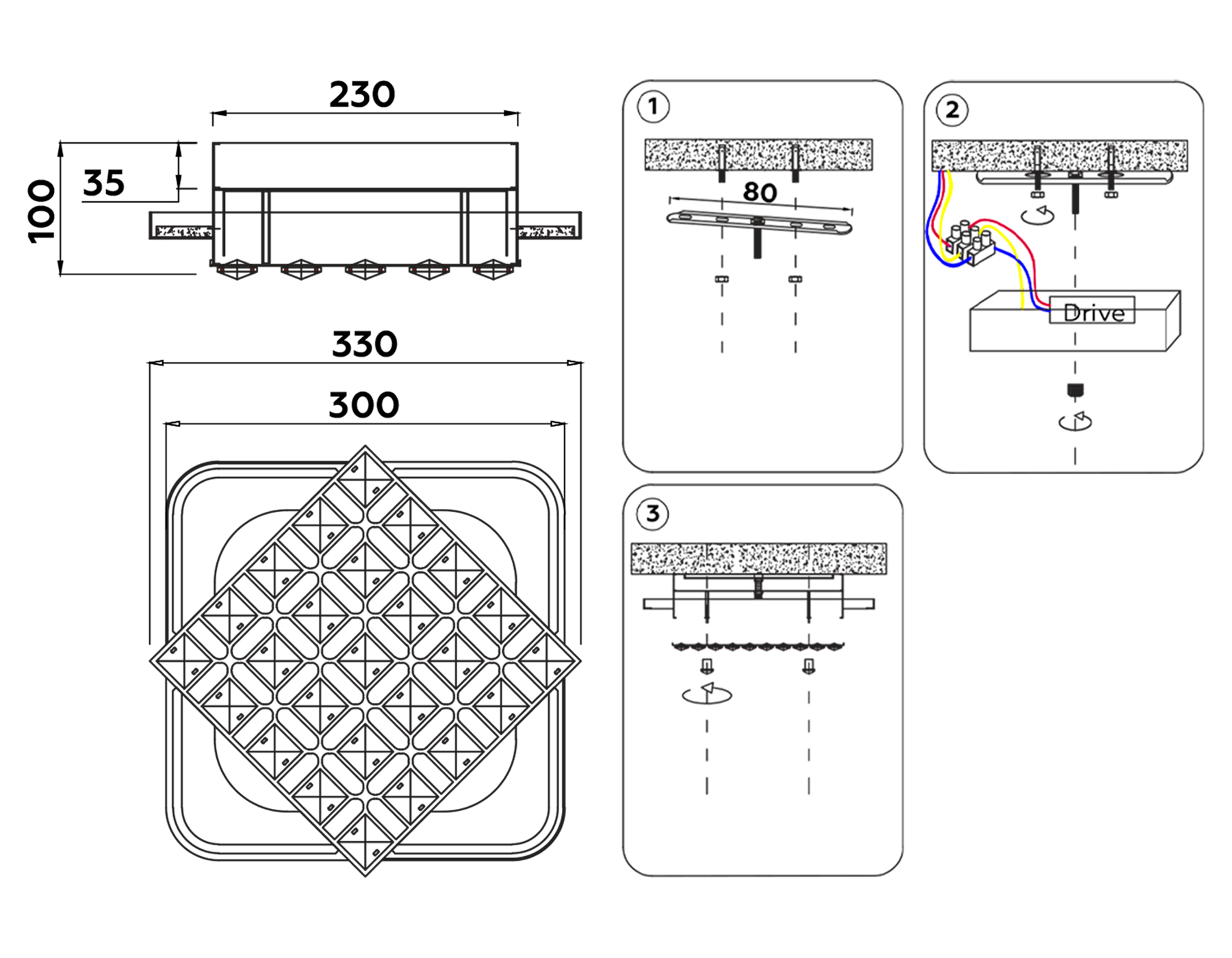 FA122 WH белый 54W 300*300*100 (ПДУ РАДИО 2.4)