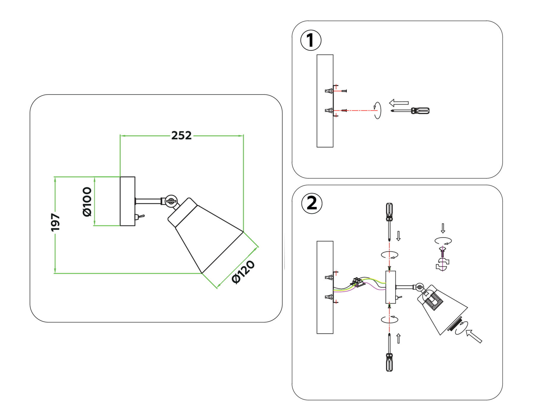 TR8214 BK/LW черный/светлое дерево E27 max 40W D120*252
