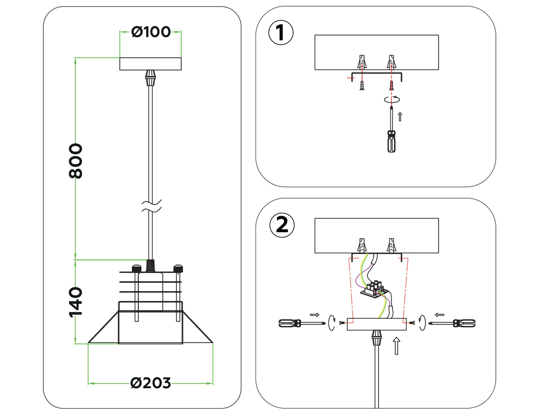 TR8171 WH белый E27 max 40W D203*940
