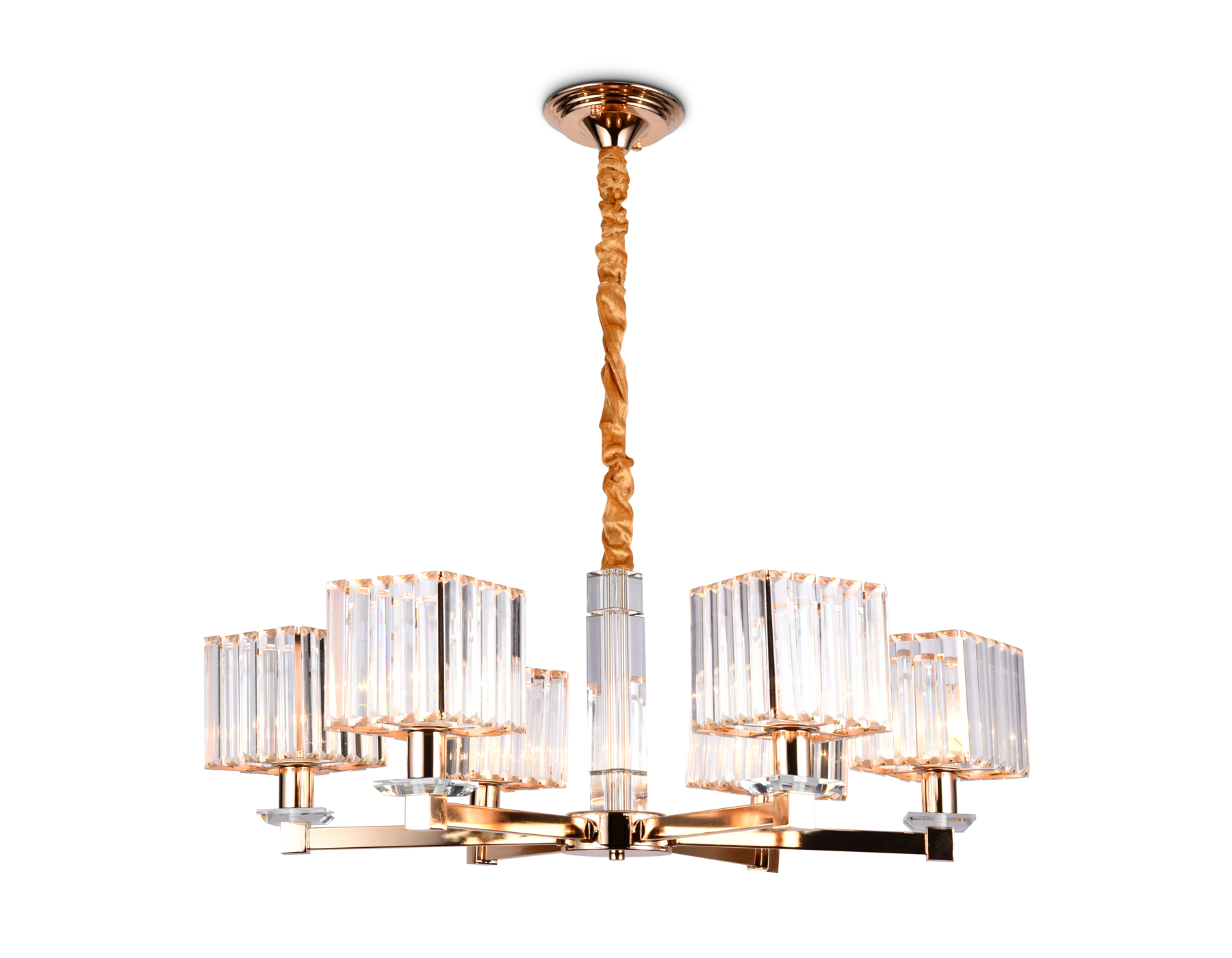 TR4526/6 GD/CL золото/прозрачный E14/6 max 40W D710*660