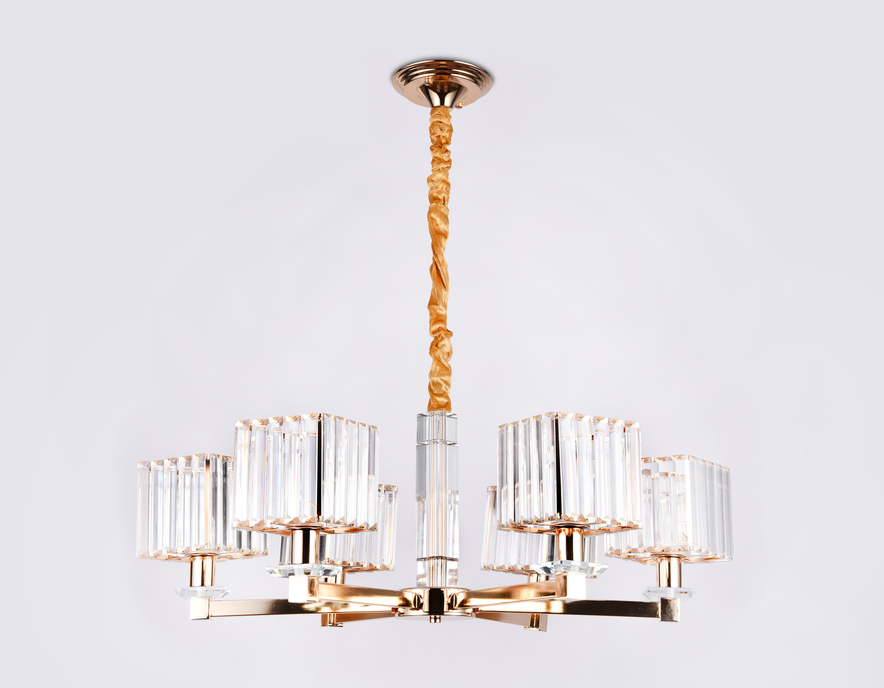 TR4526/6 GD/CL золото/прозрачный E14/6 max 40W D710*660