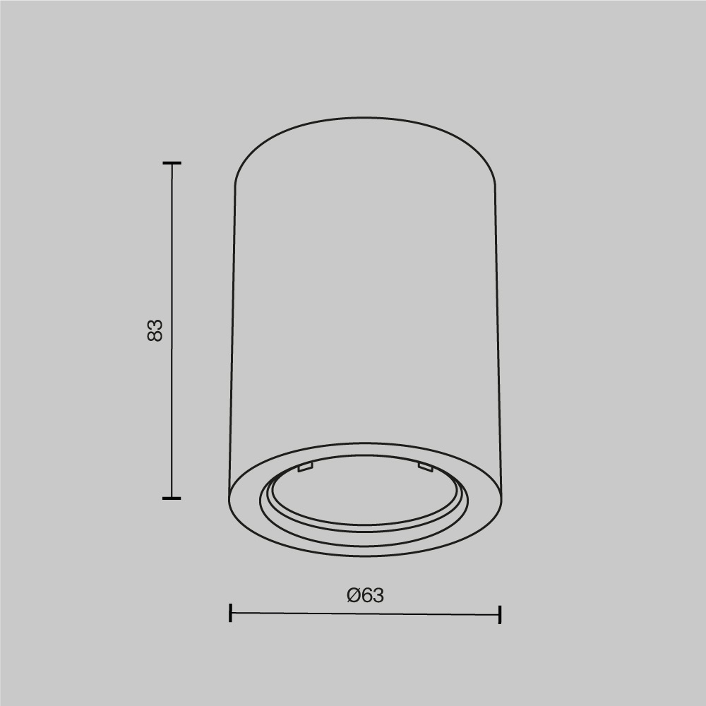 Потолочный светильник Technical C001CL-GU10-W