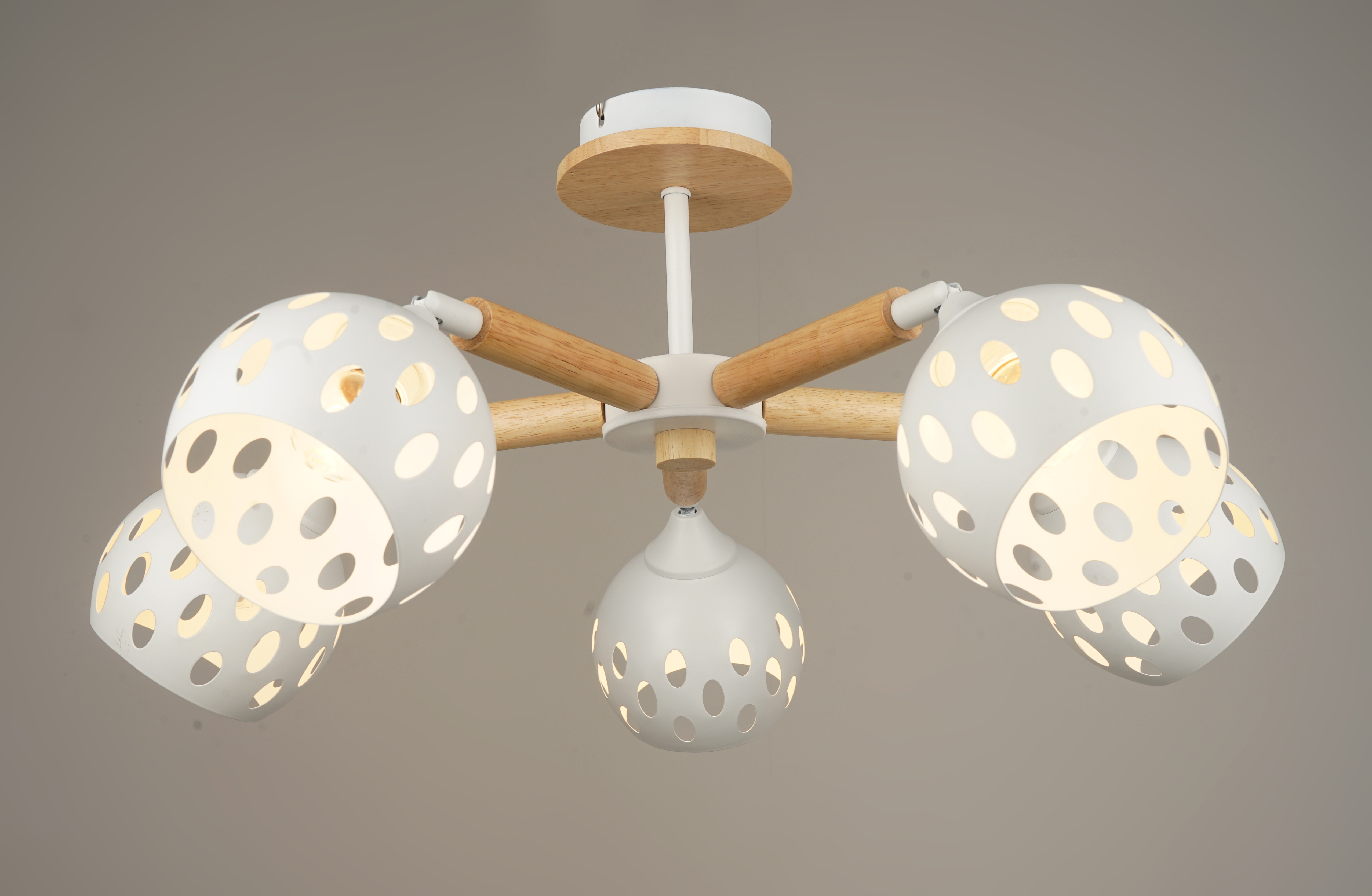 Потолочная люстра SL5691-5 WT+Wood 000067879