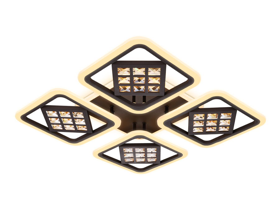 FA287/4 CF/TI кофе/янтарь 116W 750*750*80 (ПДУ РАДИО 2.4G)