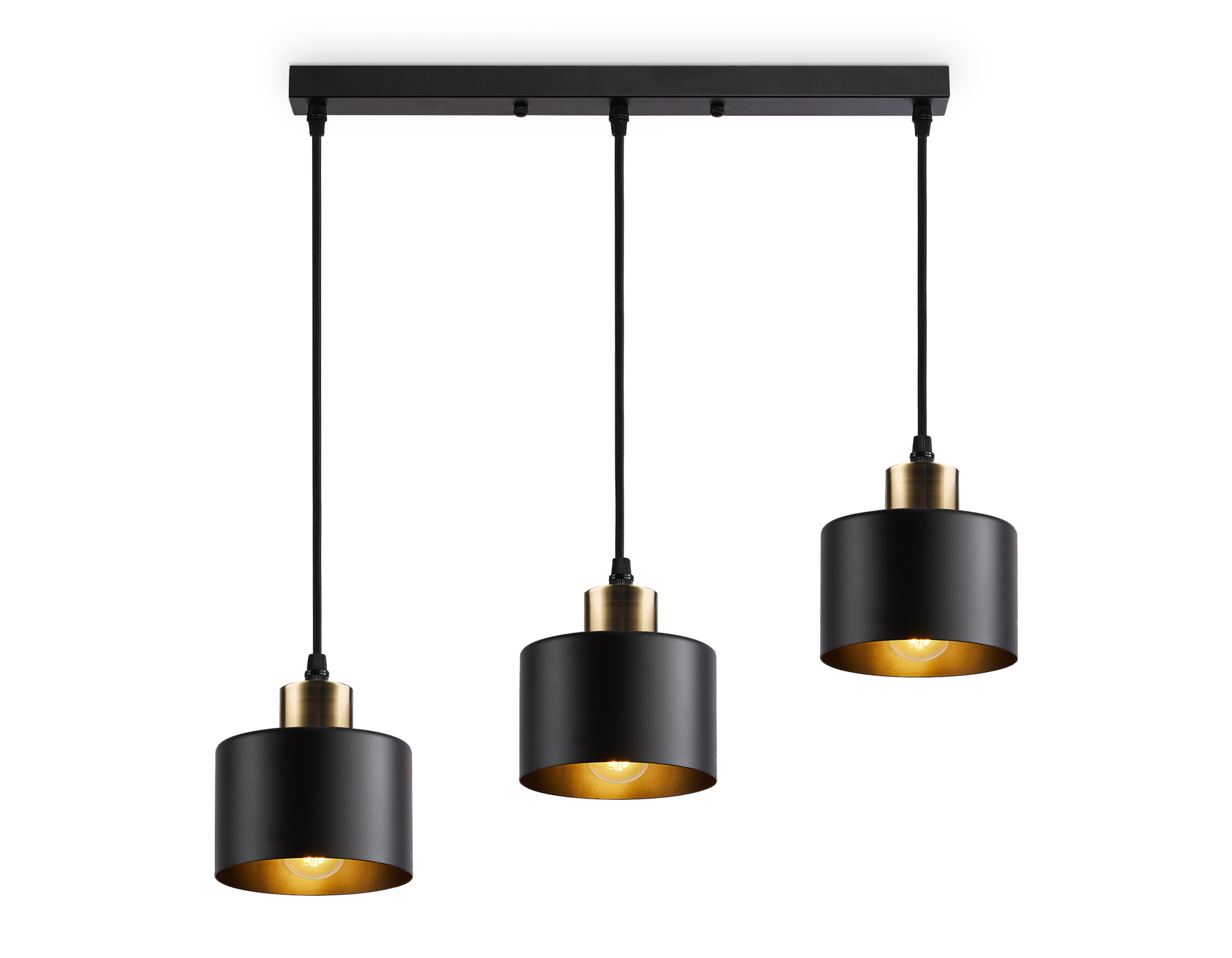 TR8118/3 BK/BS черный/латунь E27*3 max 40W 580*120*970