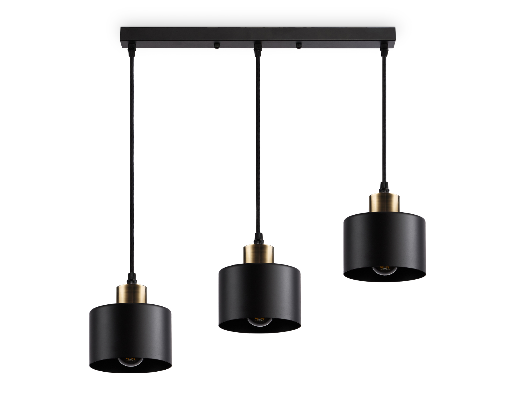 TR8118/3 BK/BS черный/латунь E27*3 max 40W 580*120*970