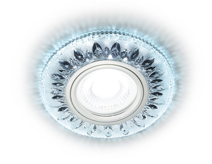 S305 CH хром/прозрачный хрусталь/MR16+3W(LED COLD)