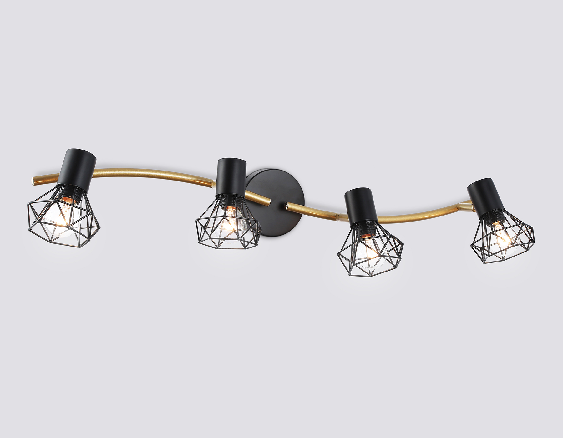 TR8658/4 BK/GD черный/золото E14/4 max 60W 750*100*185