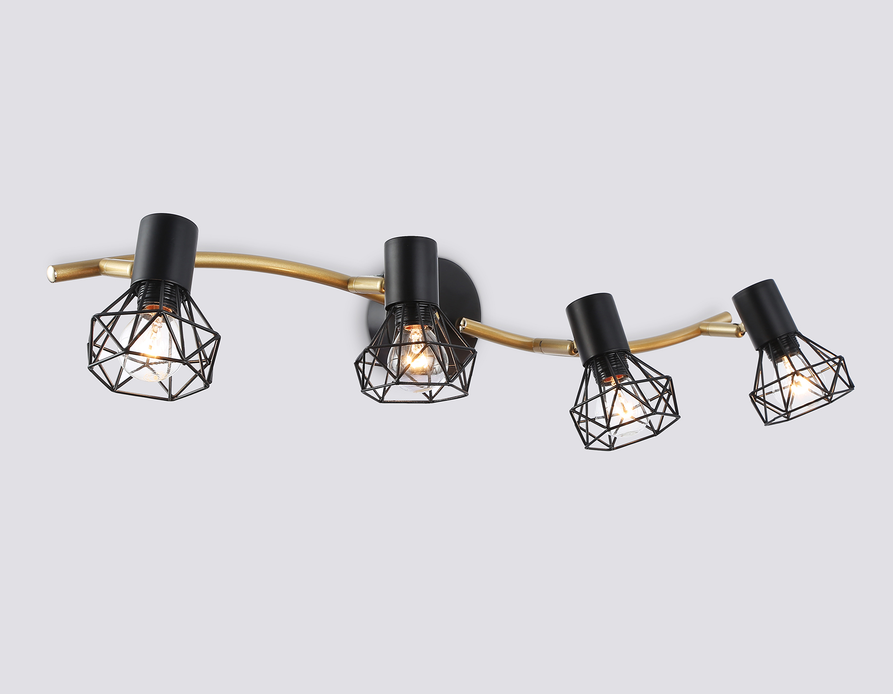 TR8658/4 BK/GD черный/золото E14/4 max 60W 750*100*185