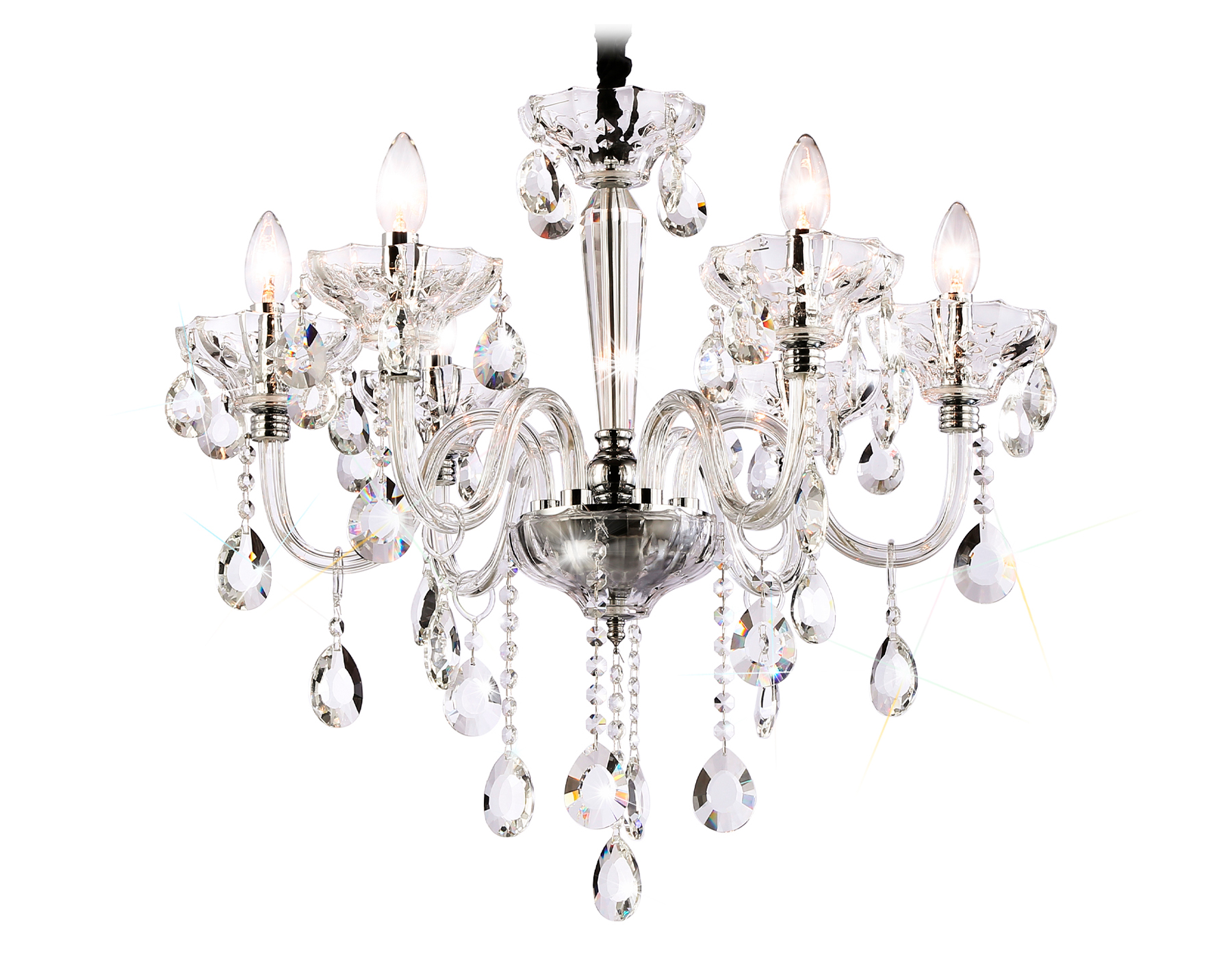 TR4900/6 CH/CL хром/прозрачный E14/6 max 40W D663*598