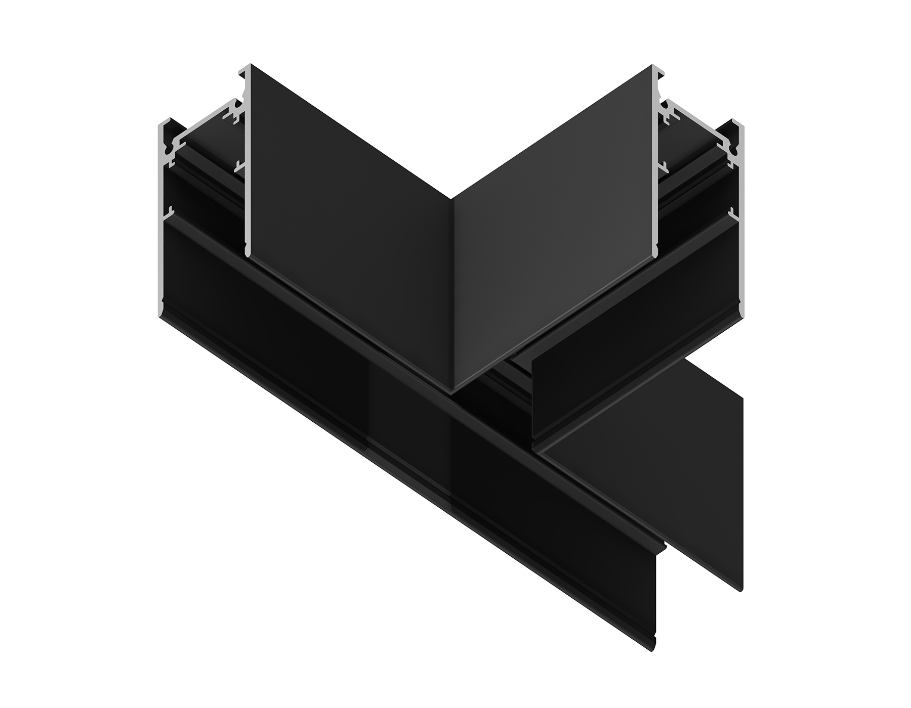 GL3374 BK черный коннектор T-образный для накладного шинопровода 170*85*53.7