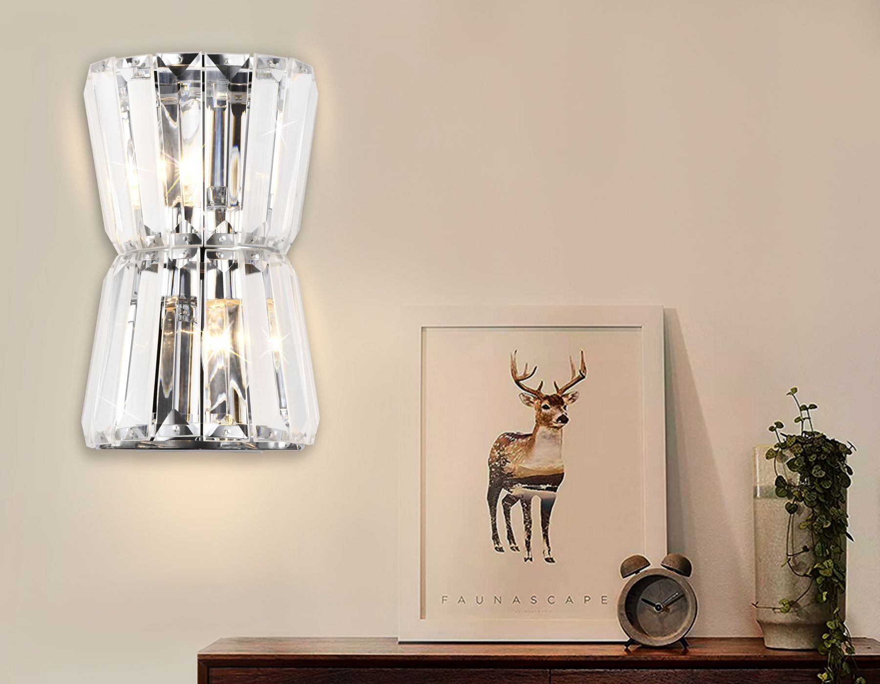 TR5217/2 СН/CL хром/прозрачный E14/2 max 40W 245*150*110