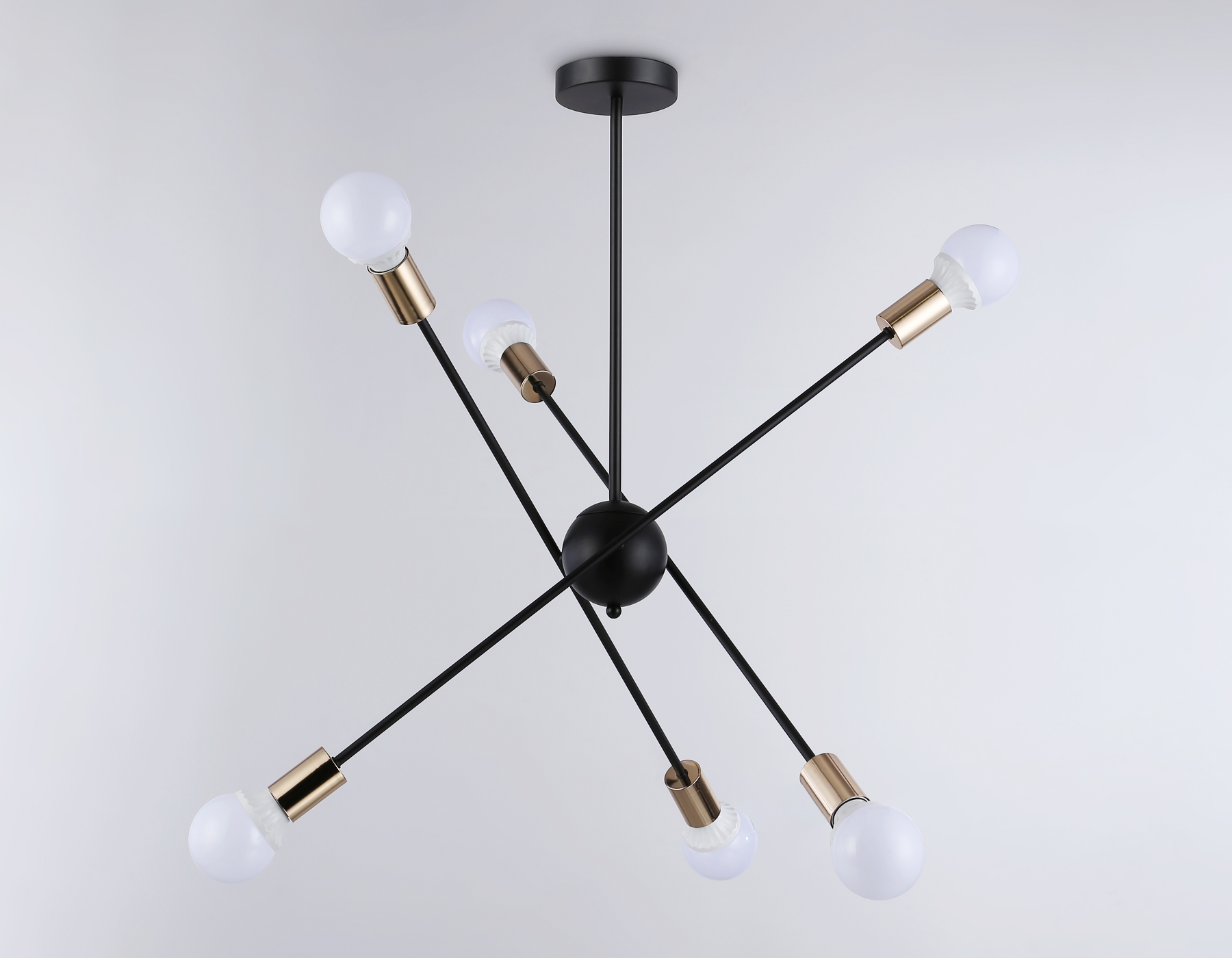 TR80435/6 BK/GD черный/золото E27/6 max 60W D950*730