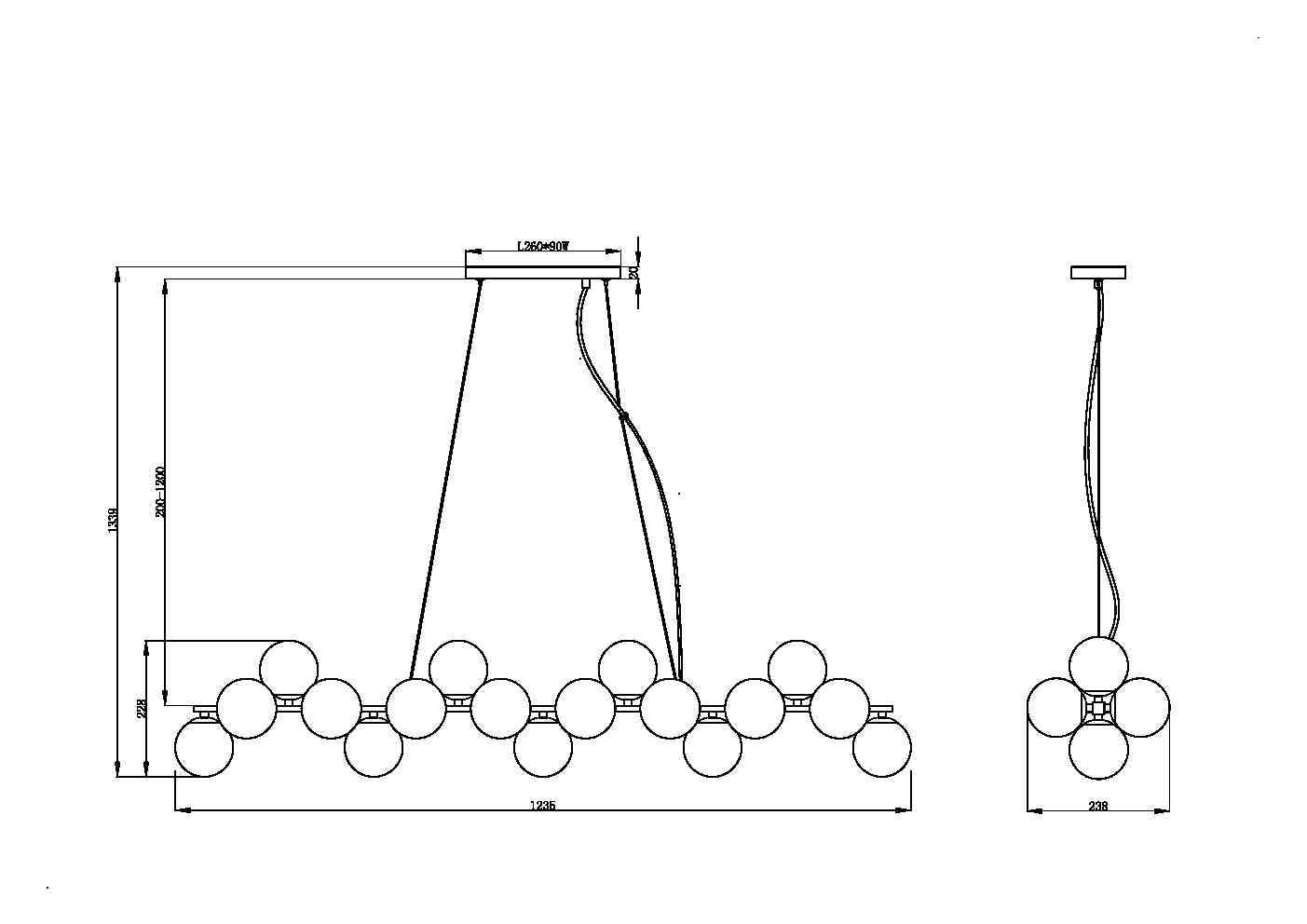 Подвесной светильник Maytoni MOD547PL-25B