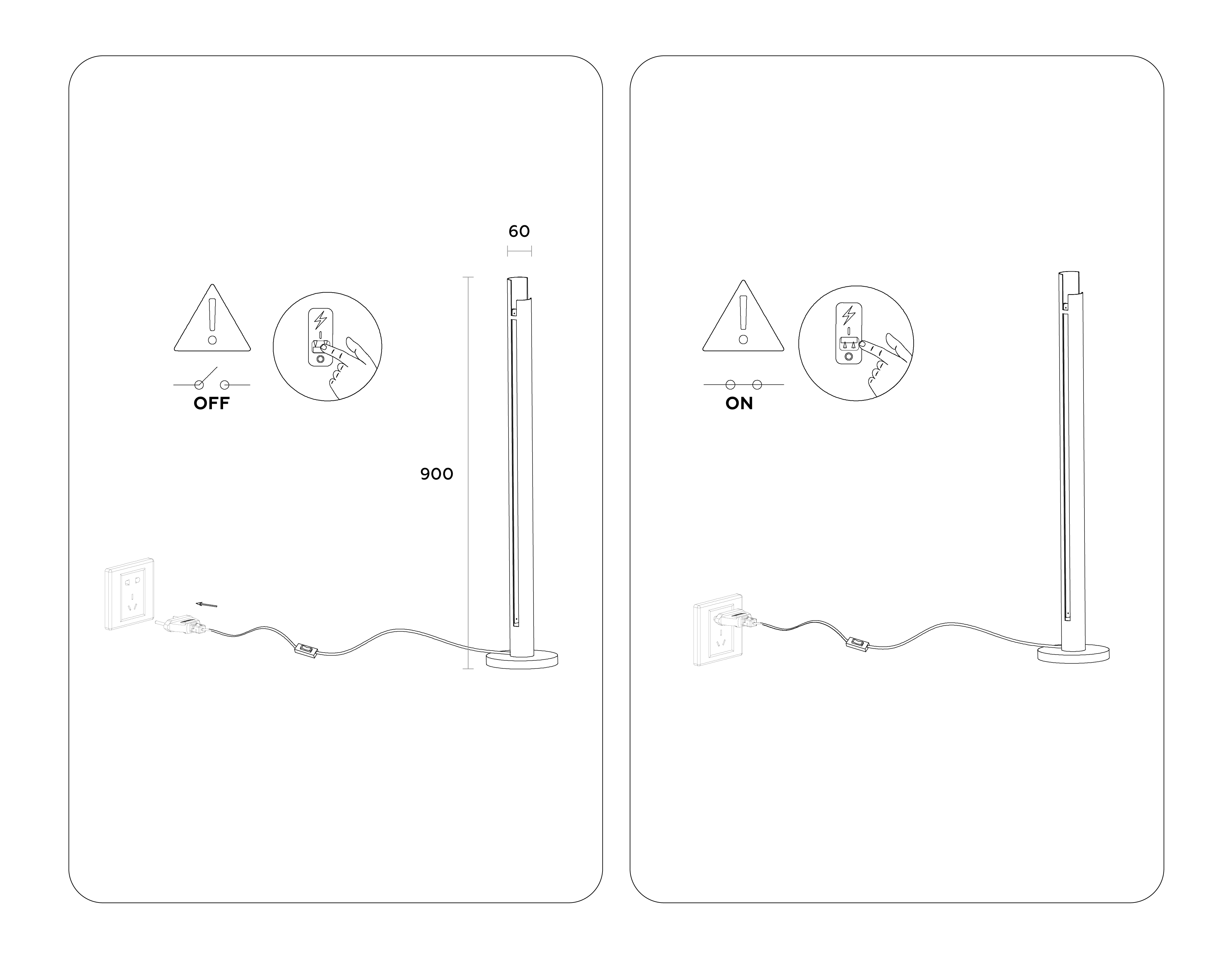TN71342 WH белый LED 10W 4200K D60*900