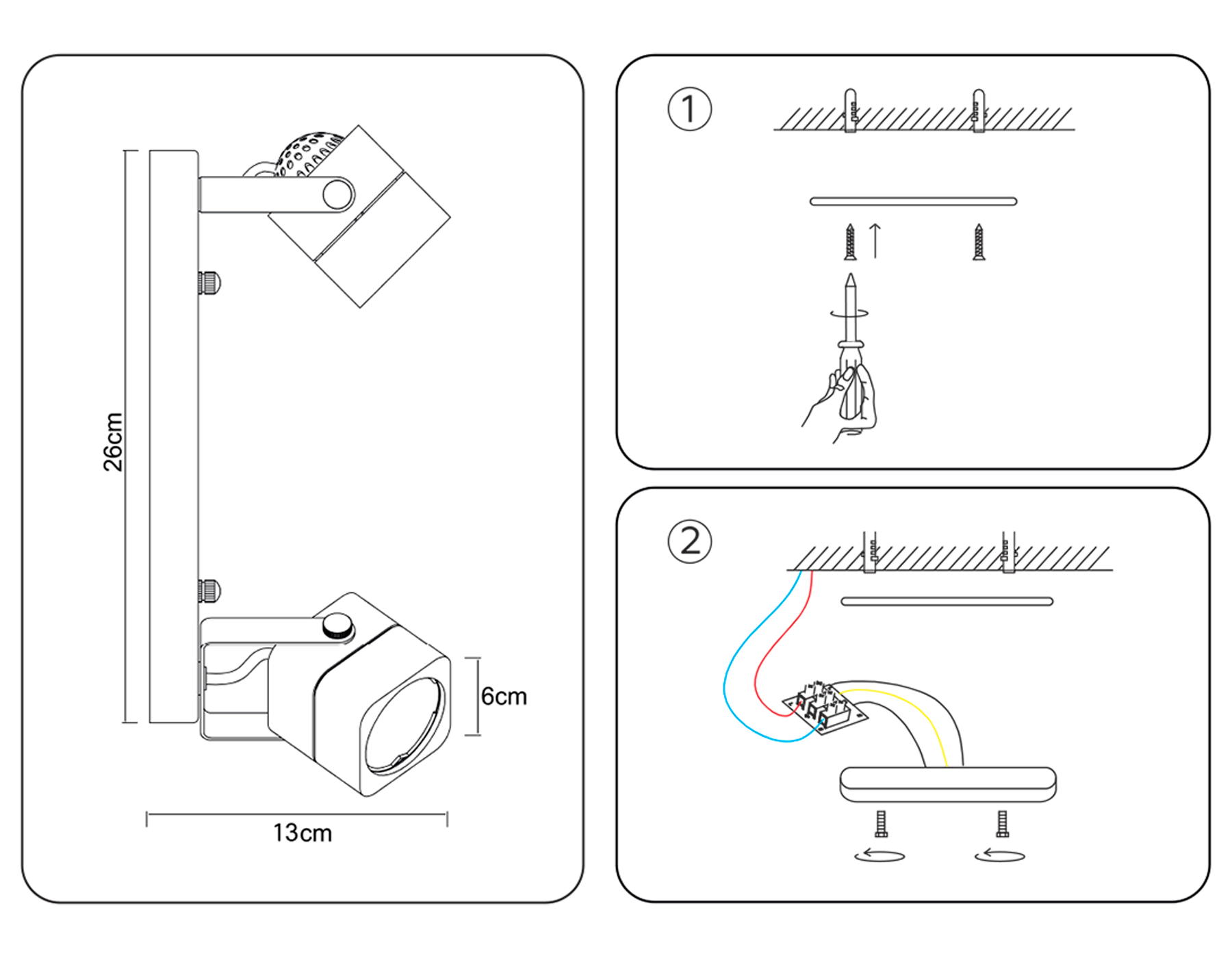 TA114 BK черный GU10 260*130*D60