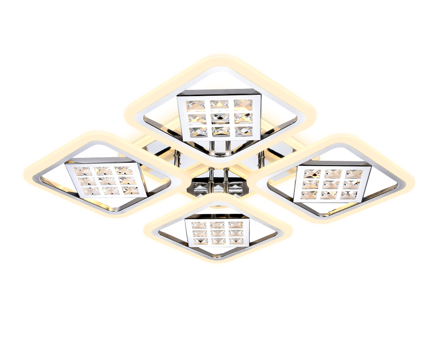 FA288/4 CH хром 116W 750*750*80 (ПДУ РАДИО 2.4G)