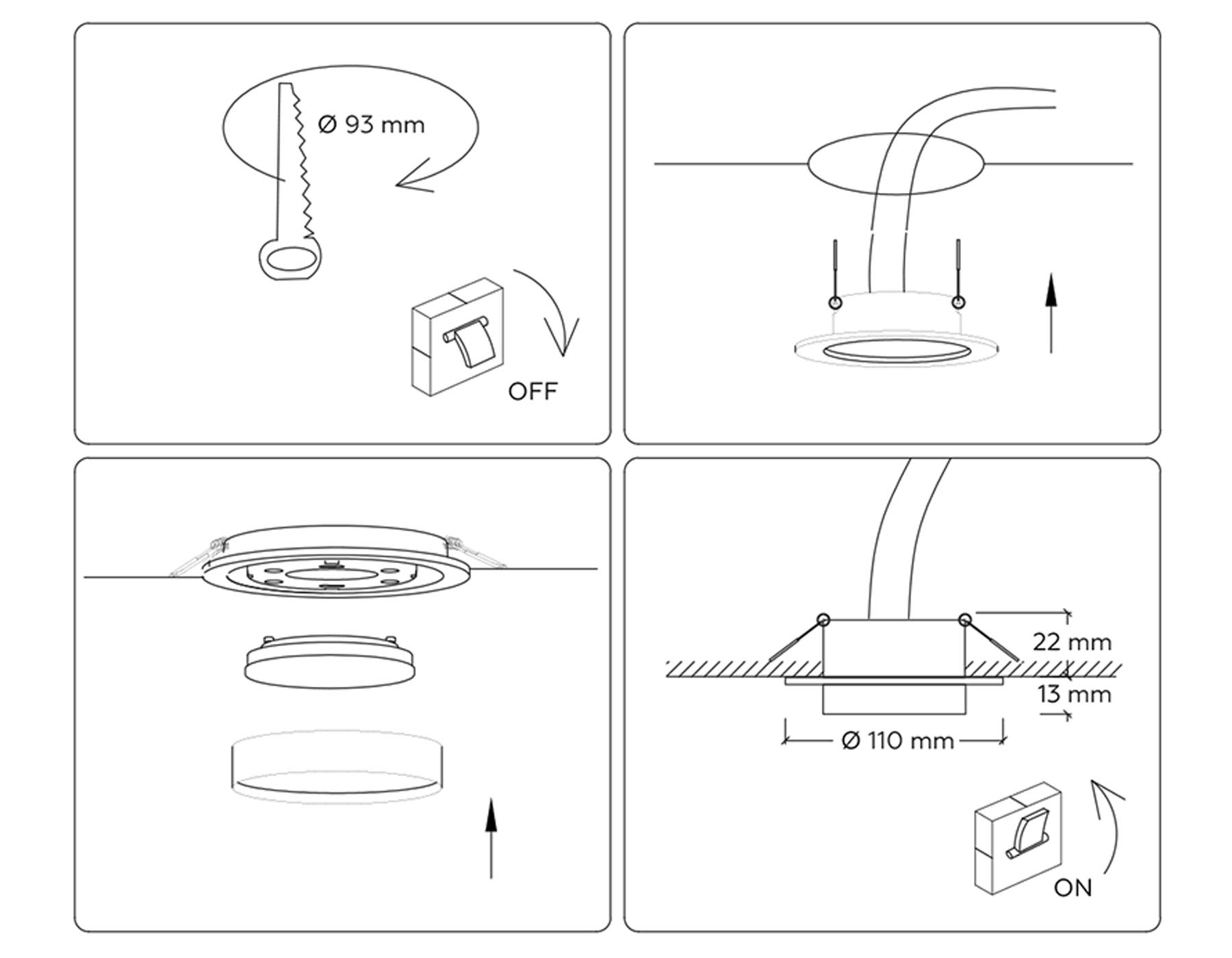 TN5227 BK черный GX53 D110*35
