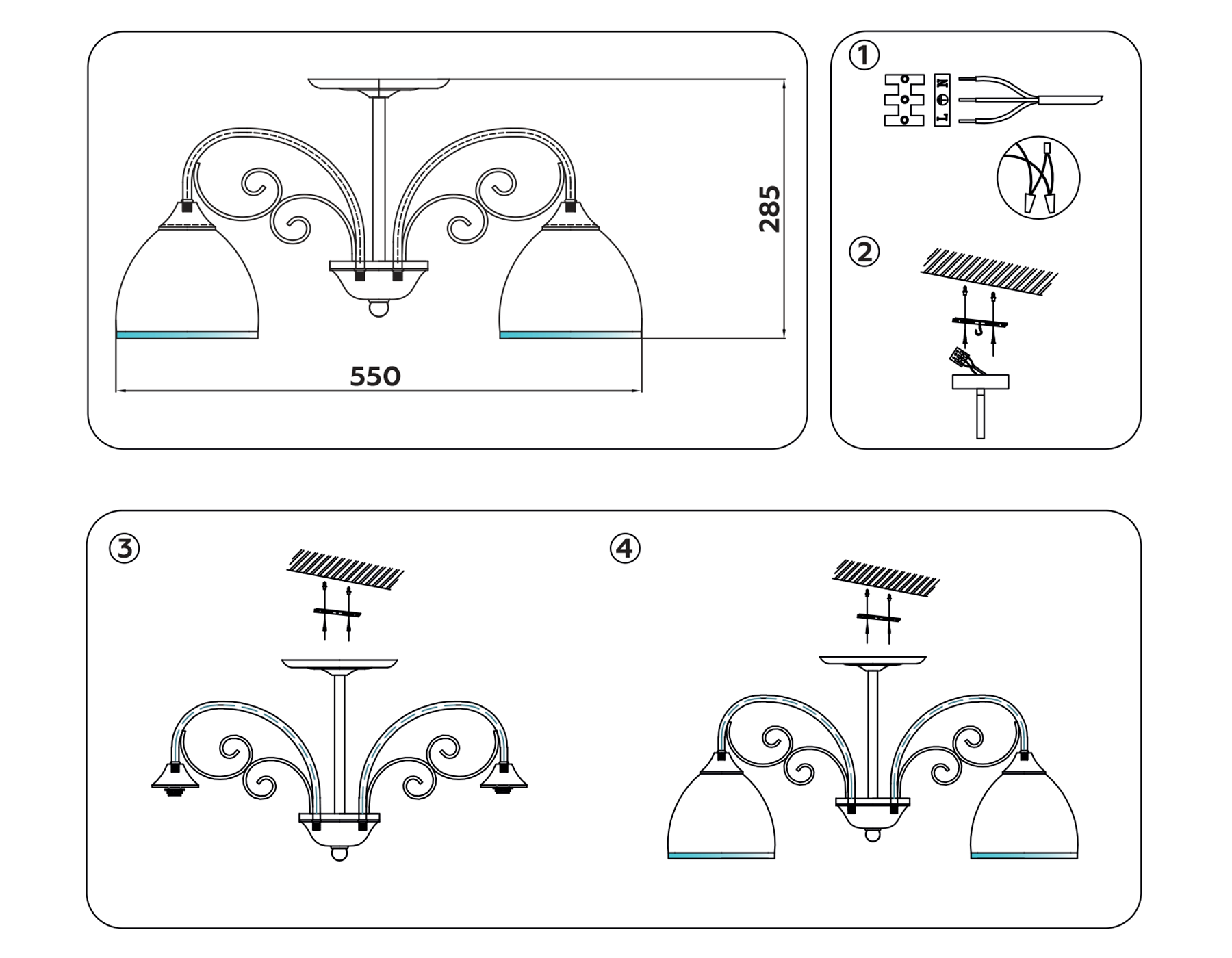 TR3181/3 CH/FR хром/белый матовый E27/3 max 40W D585*285
