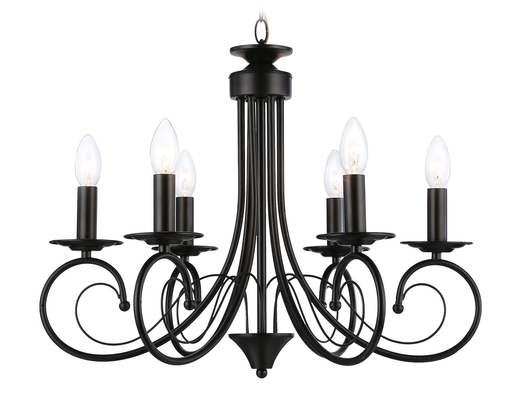 TR9612/6 BK черный E14/6 max 40W D560*650