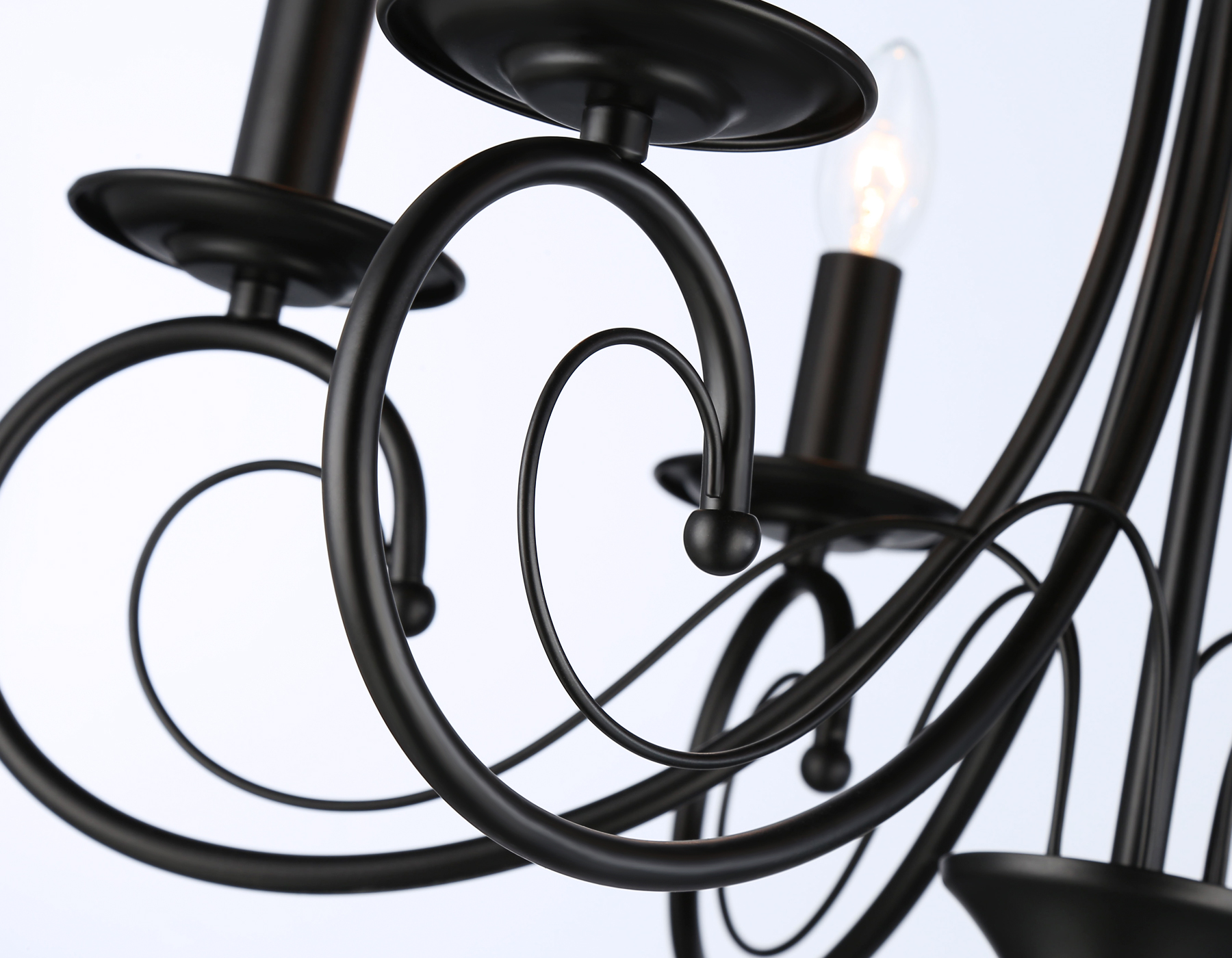 TR9612/6 BK черный E14/6 max 40W D560*650